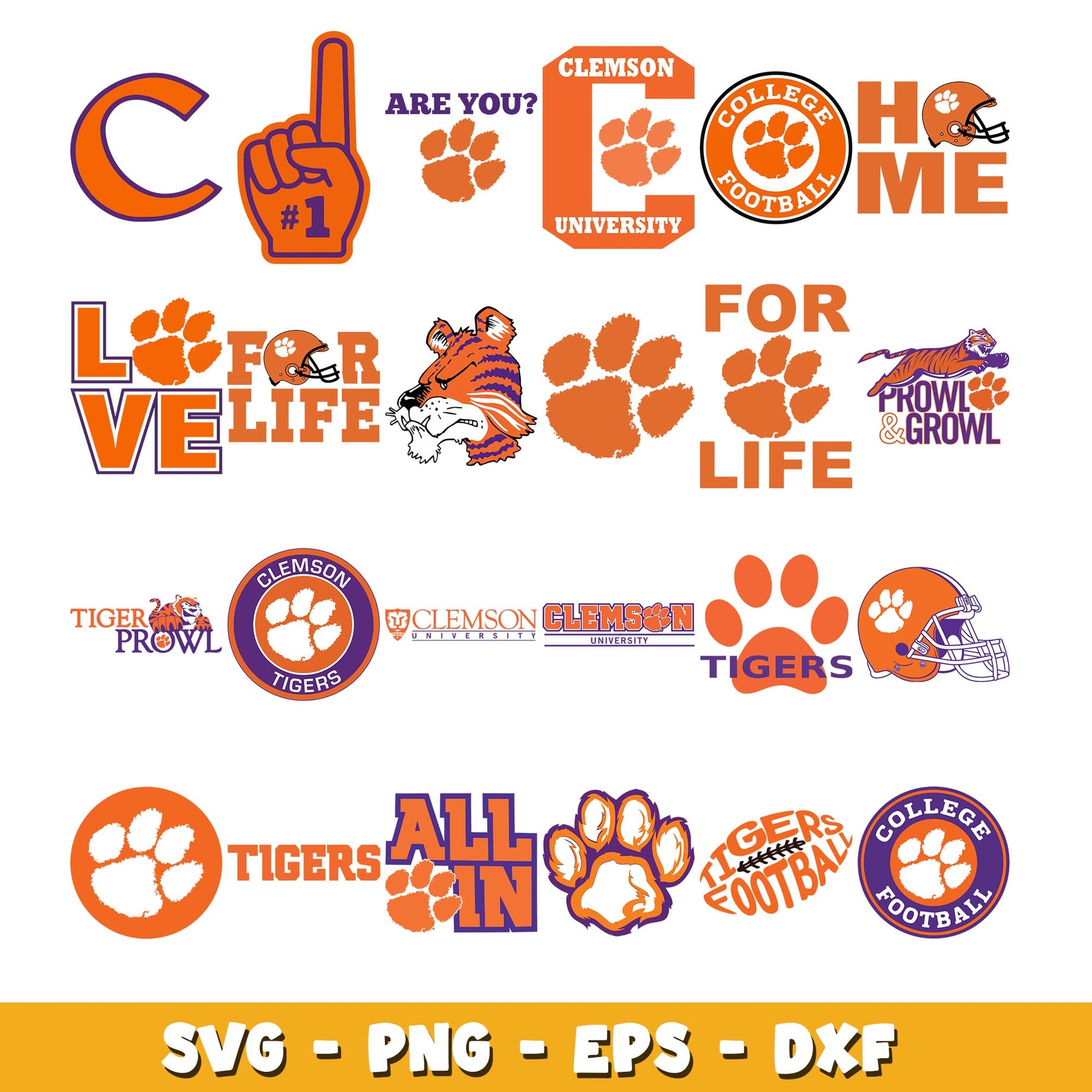 Clemson Tigers logo Bundle svg, Clemson Tigers logo svg, ncaa svg 