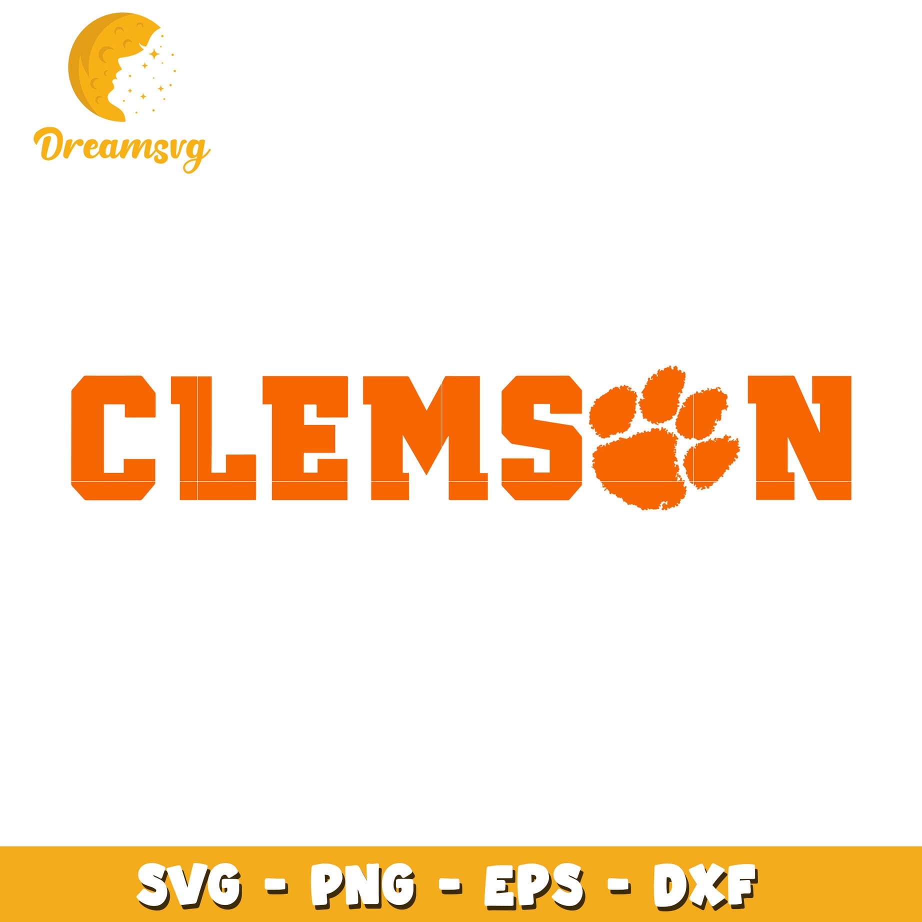 Clemson University Logo SVG File for Cutting Machines Download