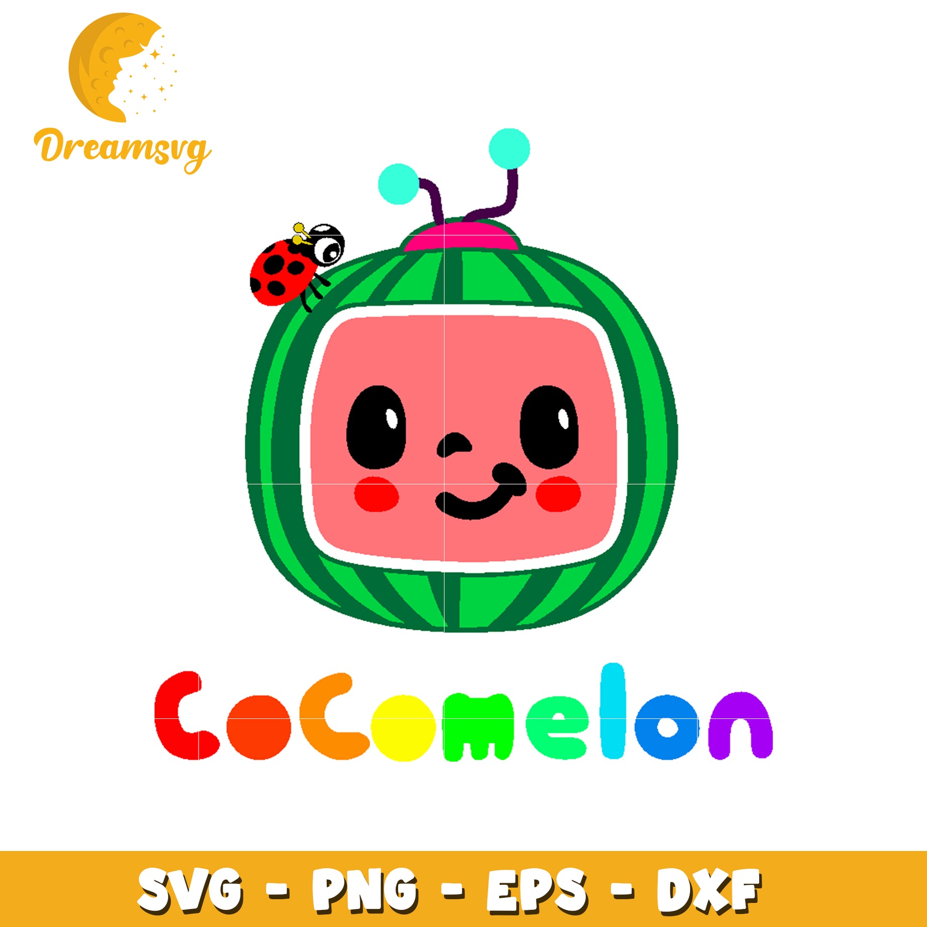 Cocomelon Watermelon SVG PNG EPS DXF