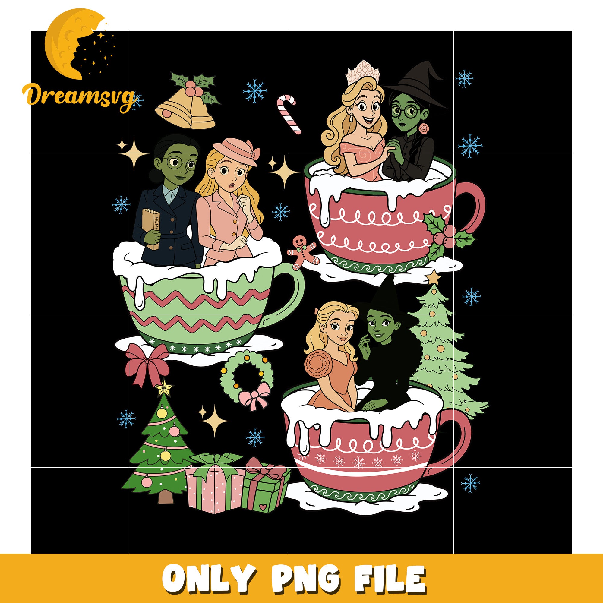 Coffee Cup Christmas png, wicked ost png, wicked poster png