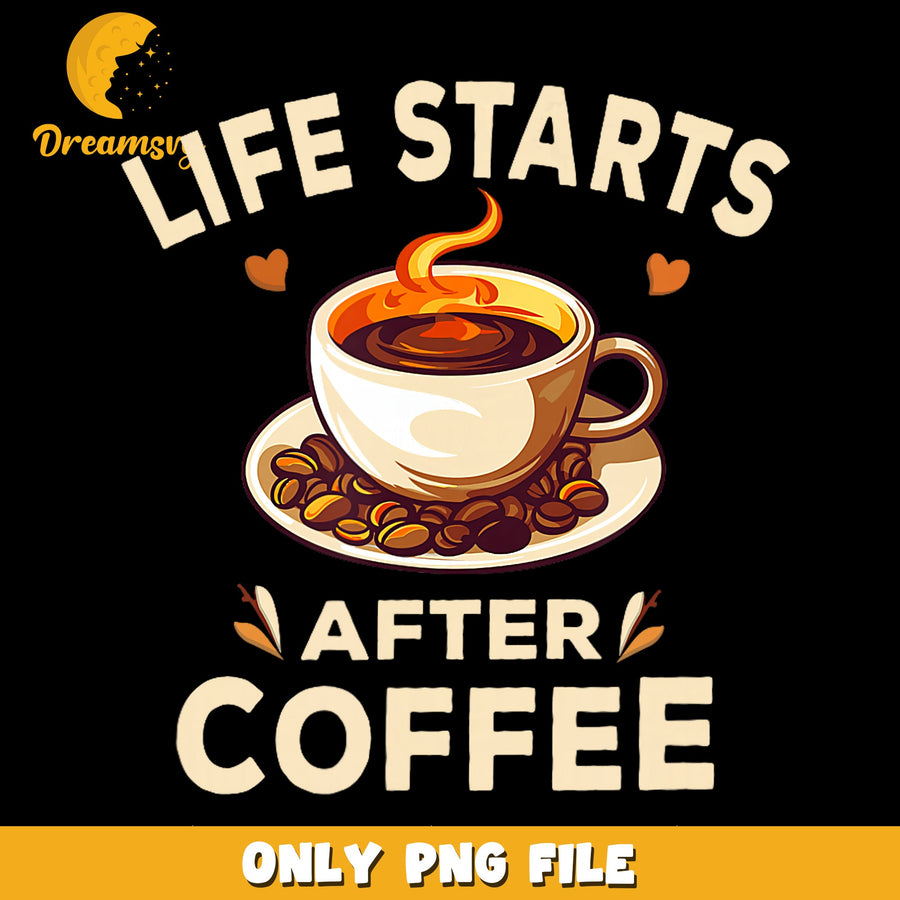 Coffee Lovers PNG, Motivational Quote, Life Design PNG