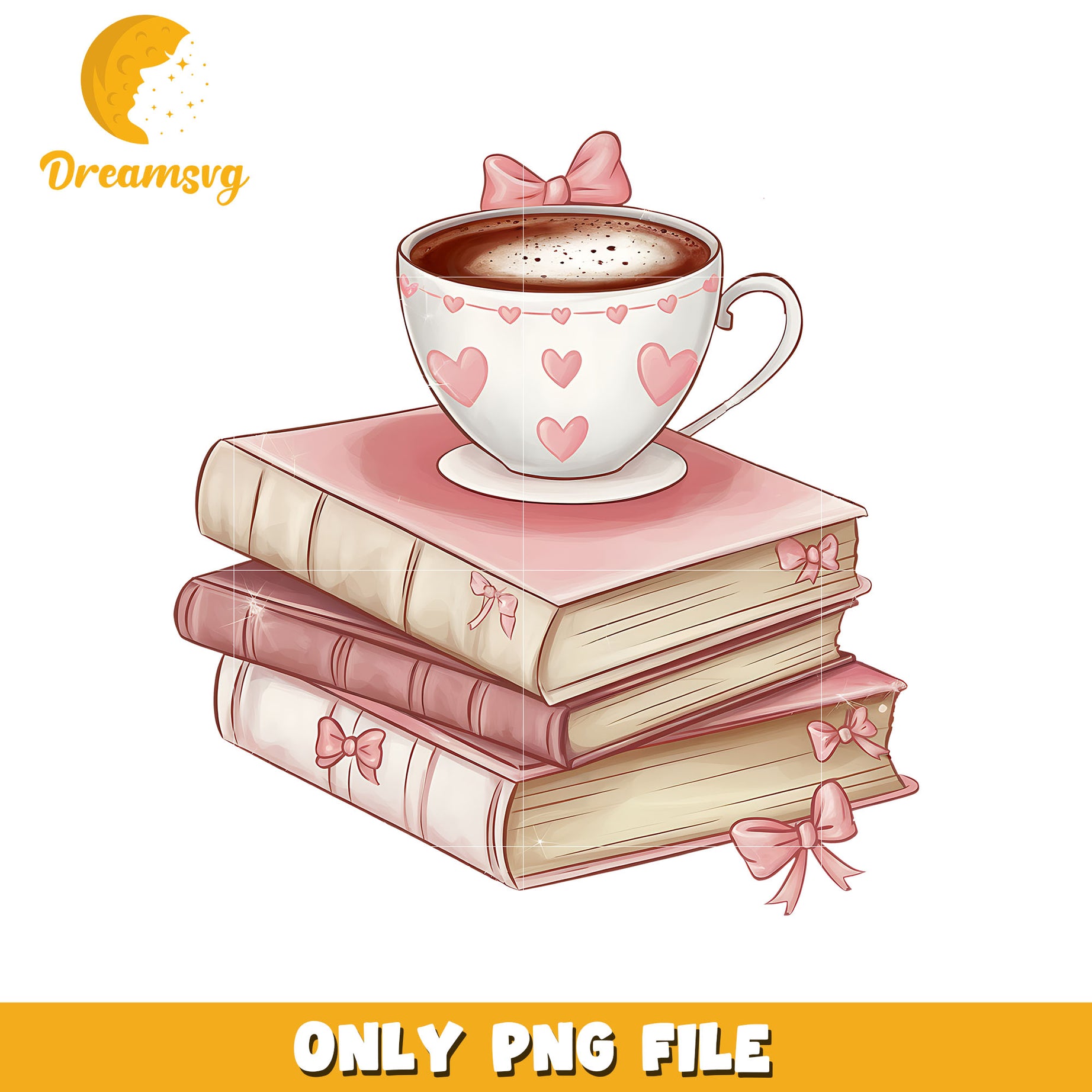 Coffee and book for valentine png, coffee png, valentine png