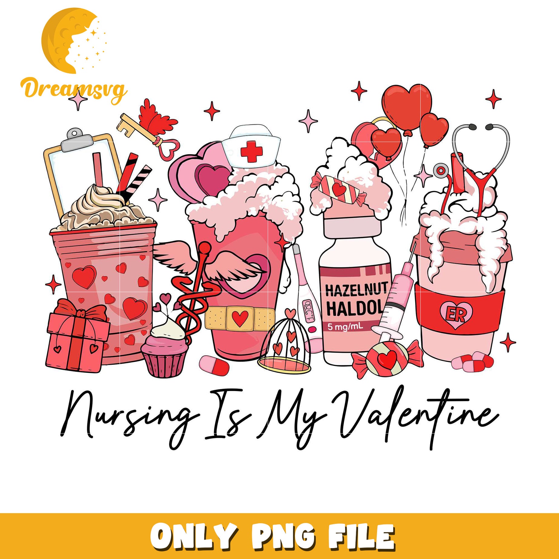 Coffee cup nursing is my valentine png, be my valentine png