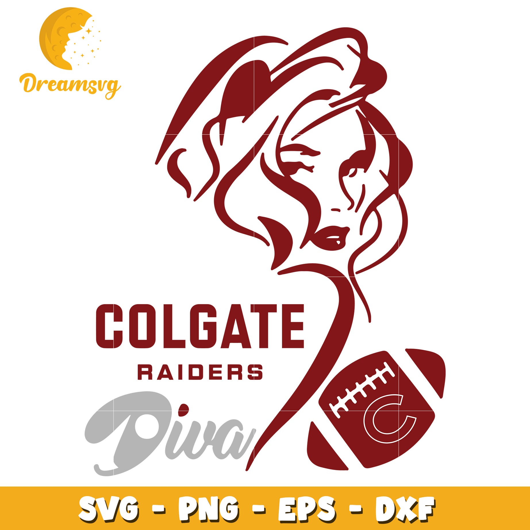 Colgate Raiders Diva SVG PNG EPS DXF