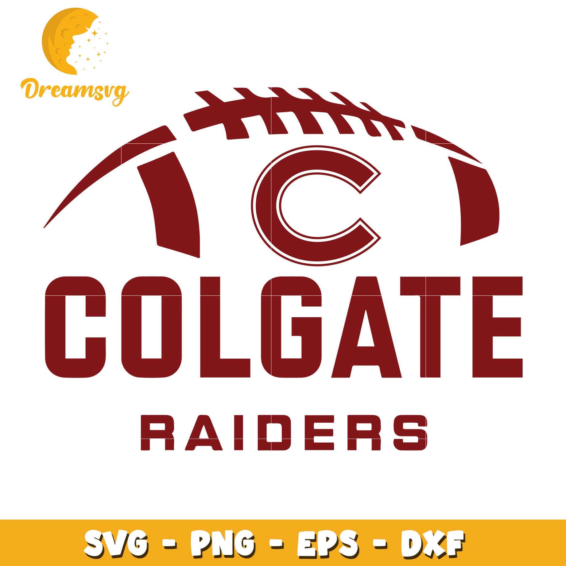 Colgate Raiders Football SVG Cut File