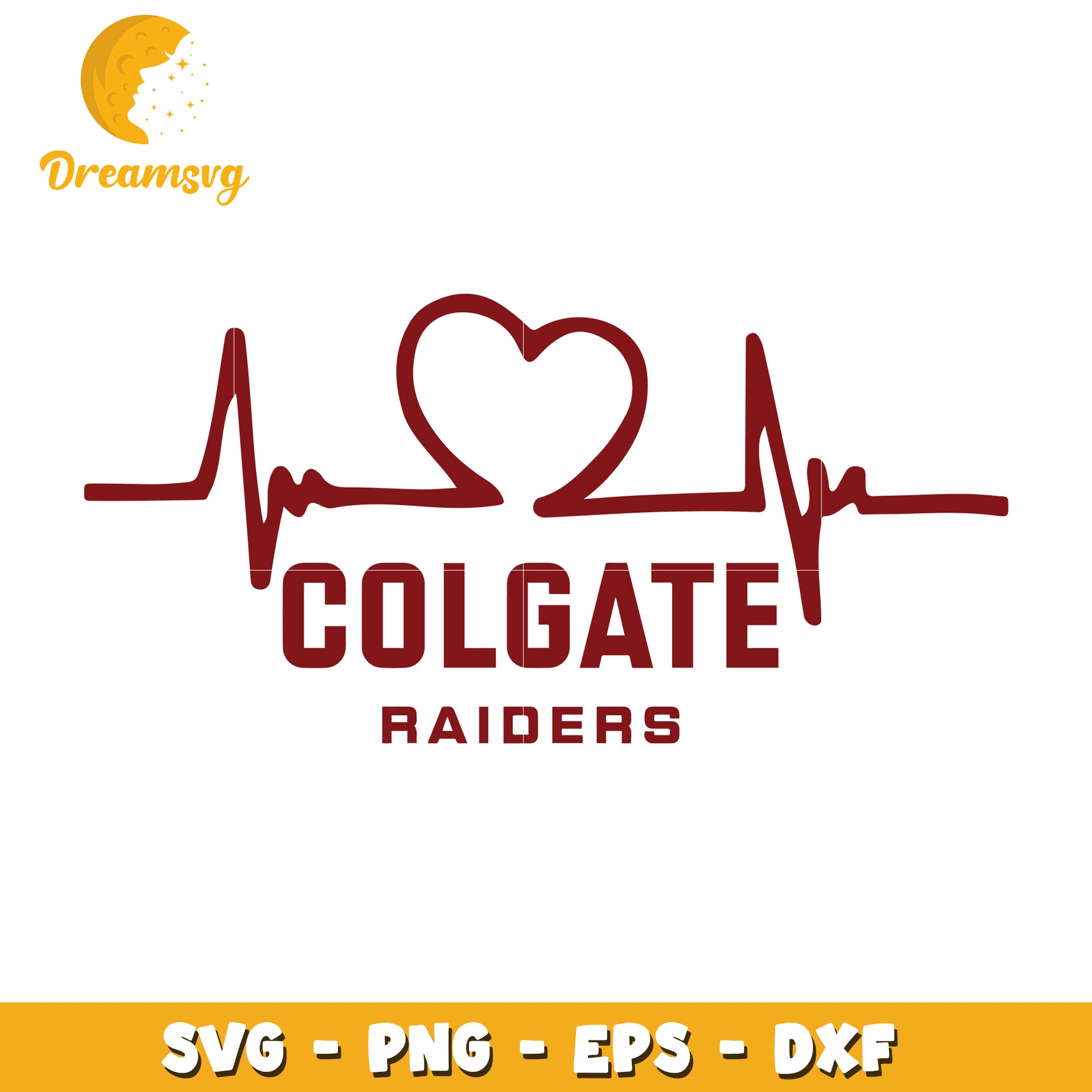 Colgate Raiders Heartbeat SVG PNG EPS DXF