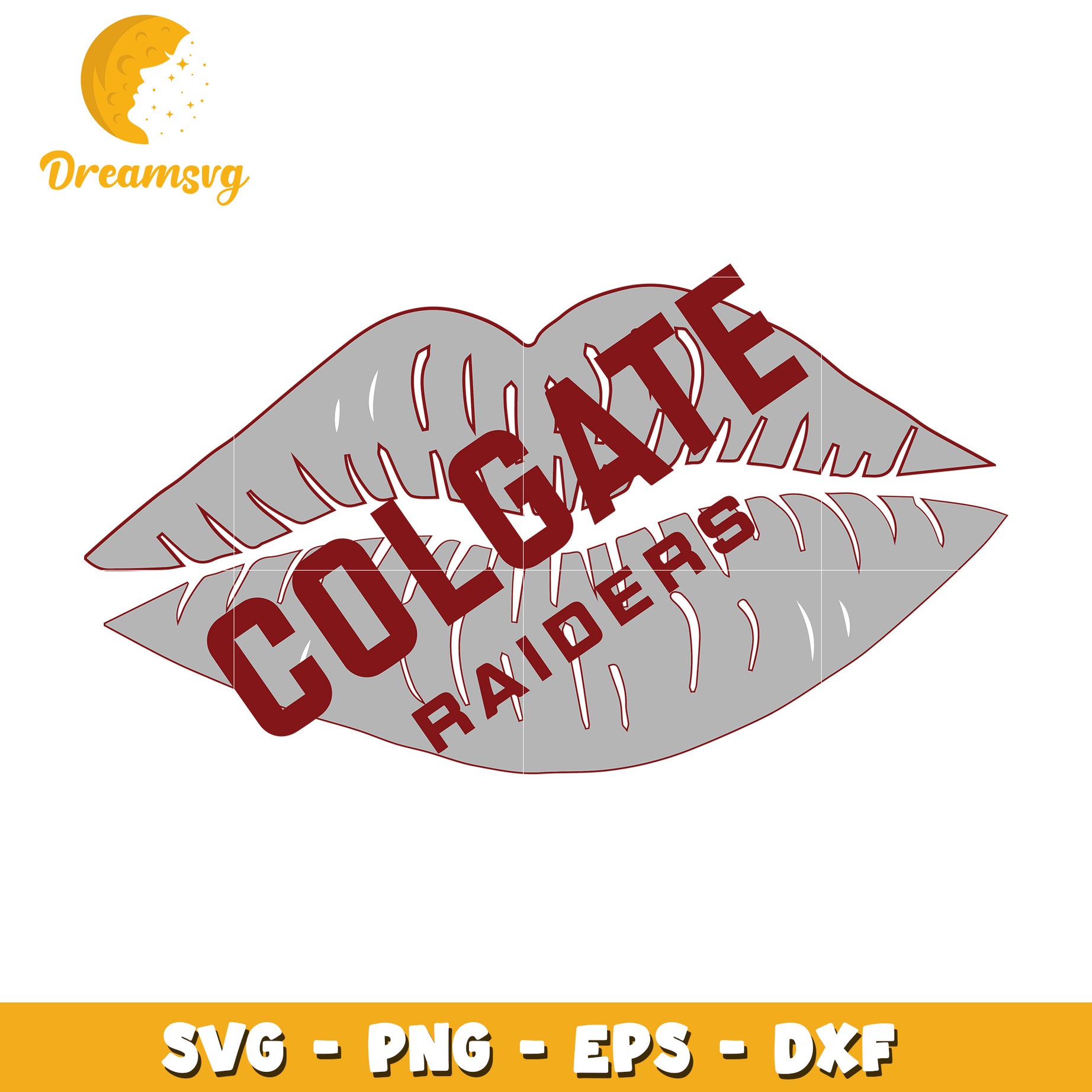 Colgate Raiders Lips SVG Cut File