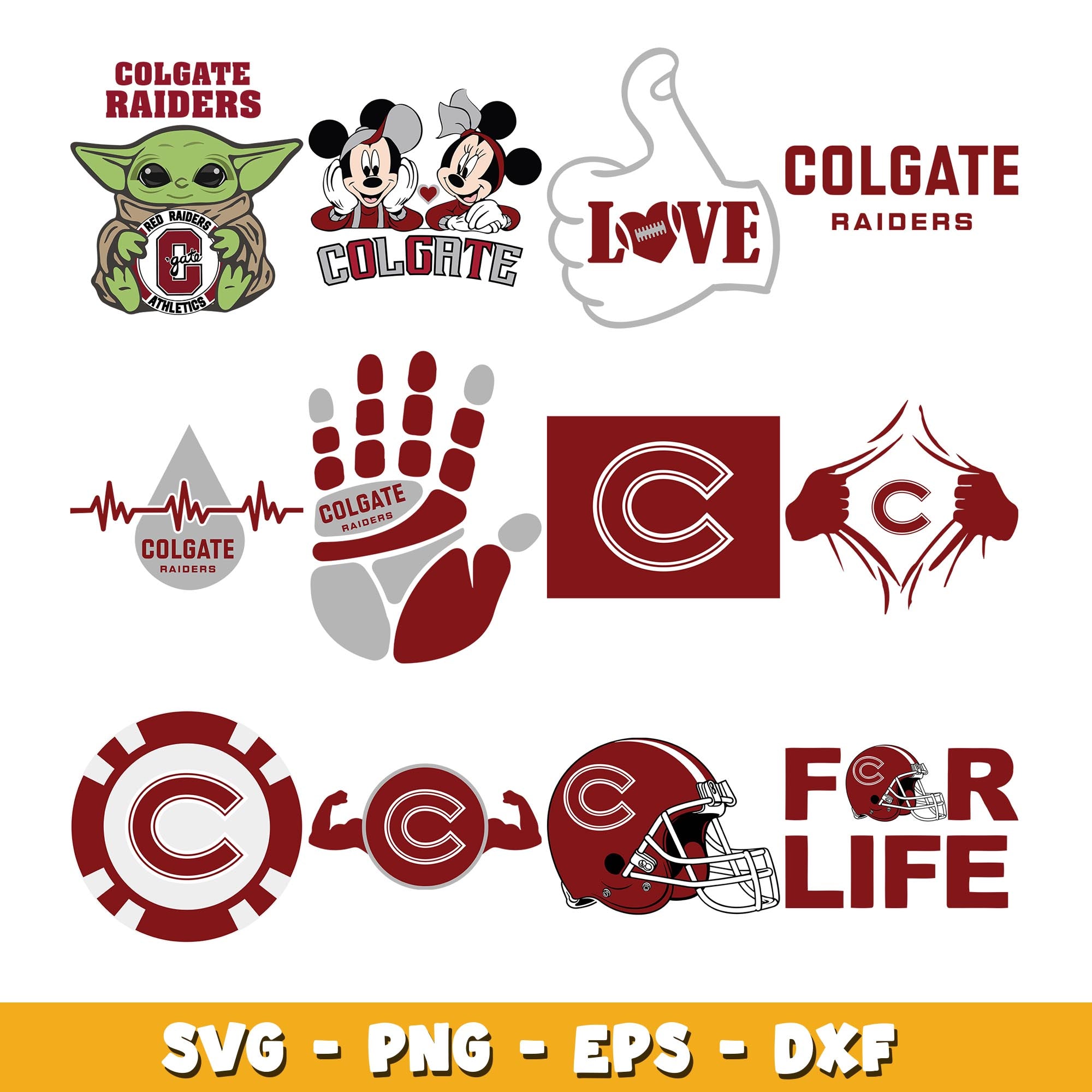 Logo Colgate Raiders Bundle svg, Colgate Raiders logo svg, ncaa svg ...