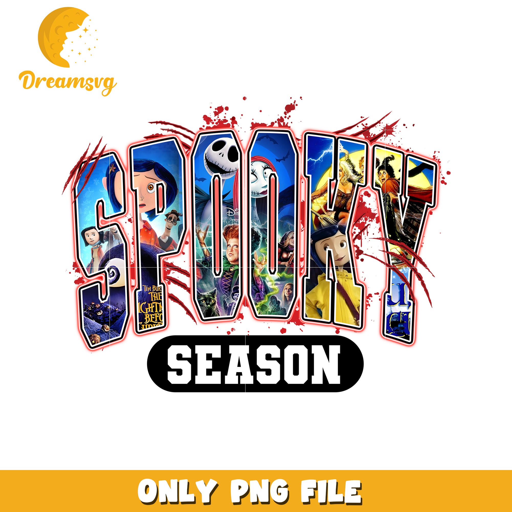 Collarrine spooky season png, halloween png, halloween cartoon png