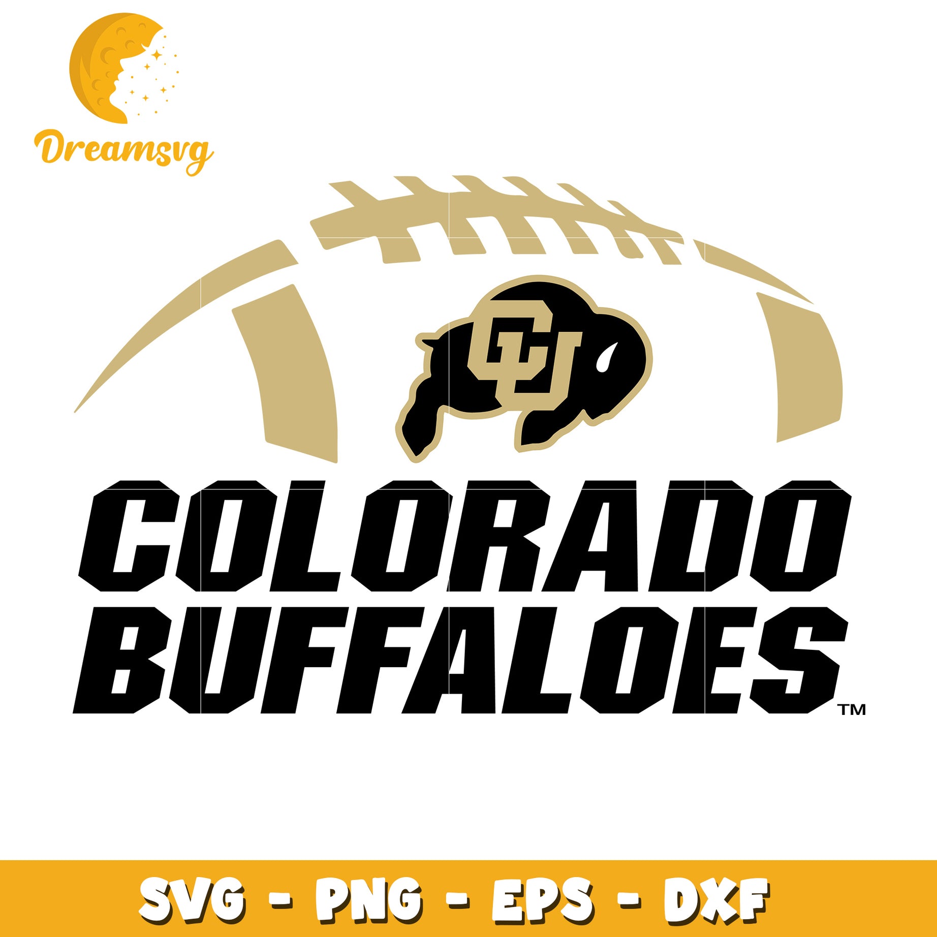 Colorado Buffaloes Football Logo SVG Cut File for Crafts