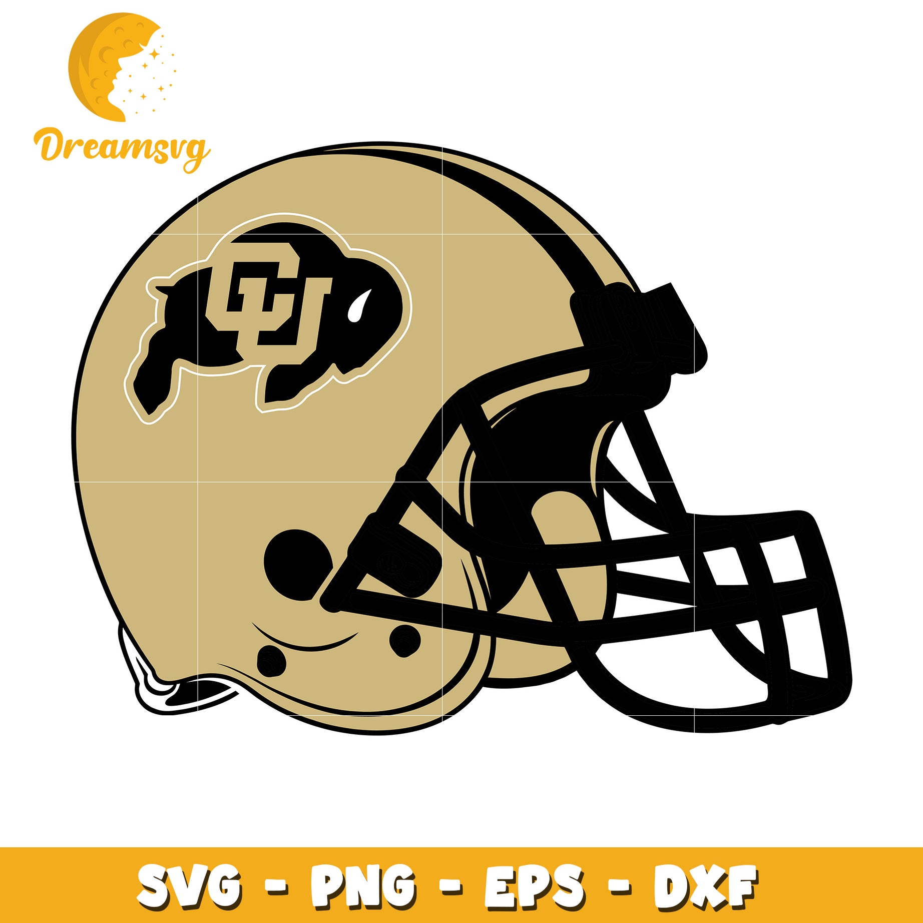 Colorado Buffaloes Helmet SVG Cut File