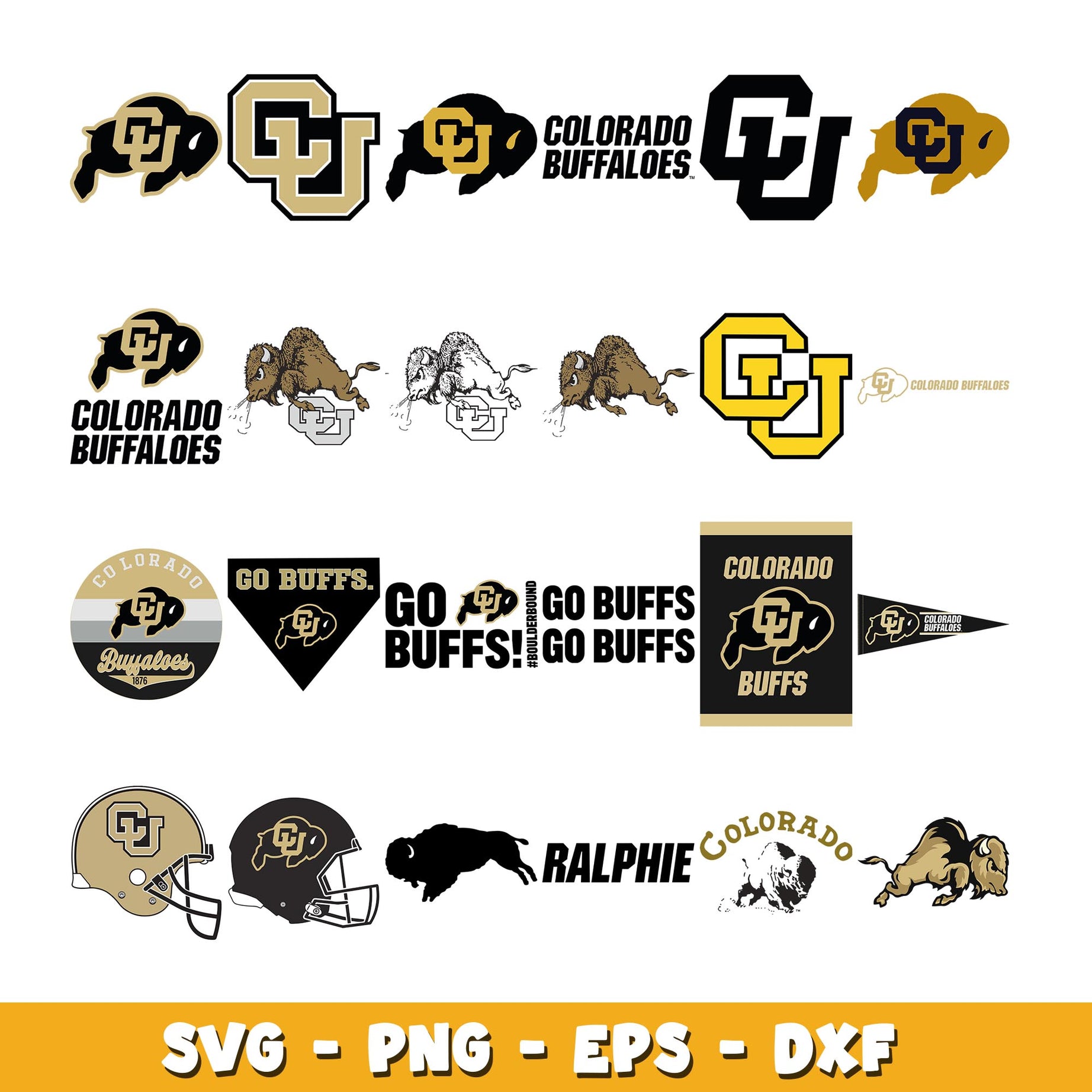 Colorado Buffaloe Bundle svg, Colorado Buffaloe logo svg, ncaa svg 