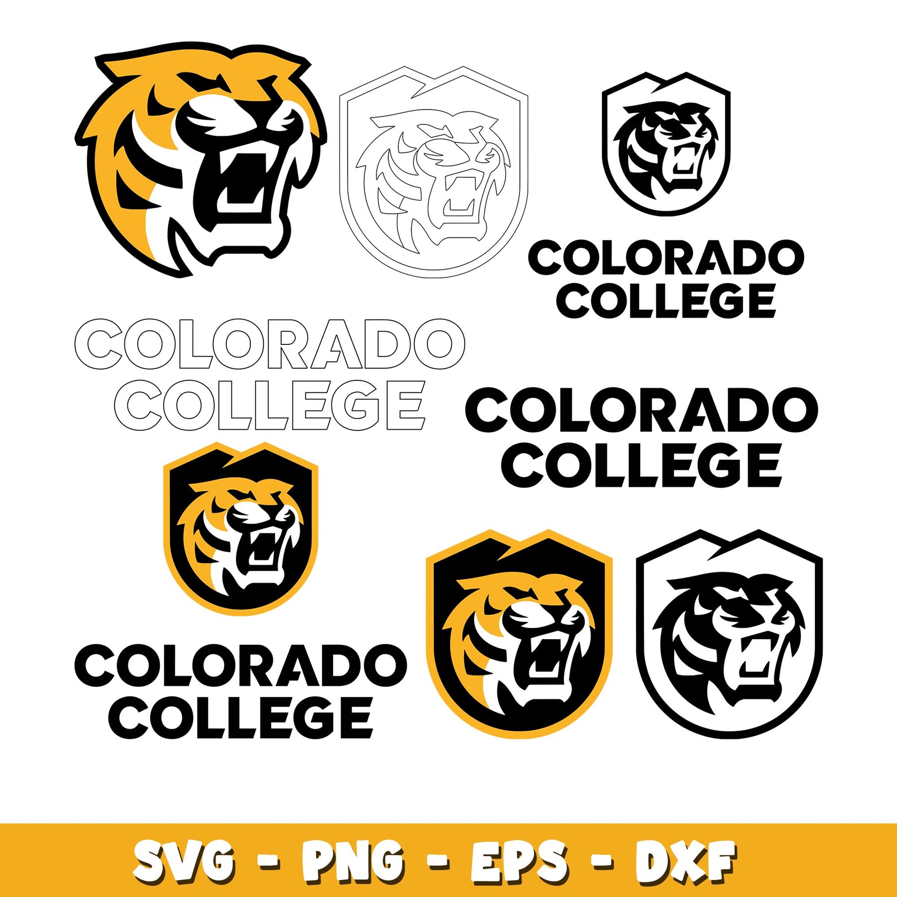  Colorado College Tigers Bundle svg,  Colorado College Tigers logo svg, ncaa svg  