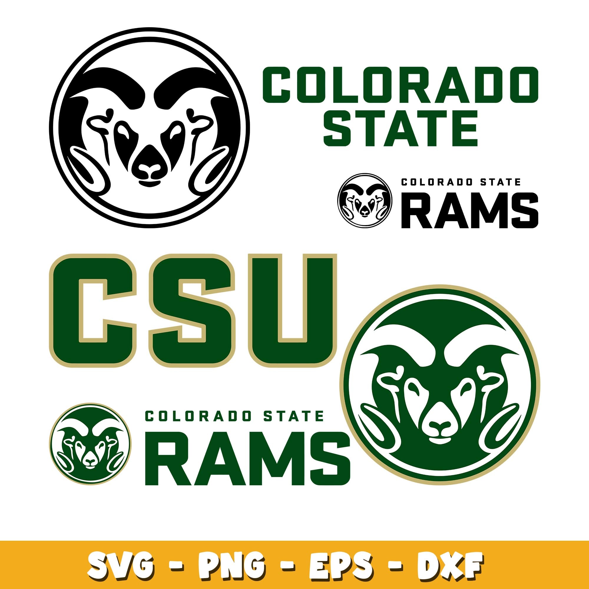 Colorado State Rams Bundle svg, Colorado State Rams logo svg, ncaa svg  