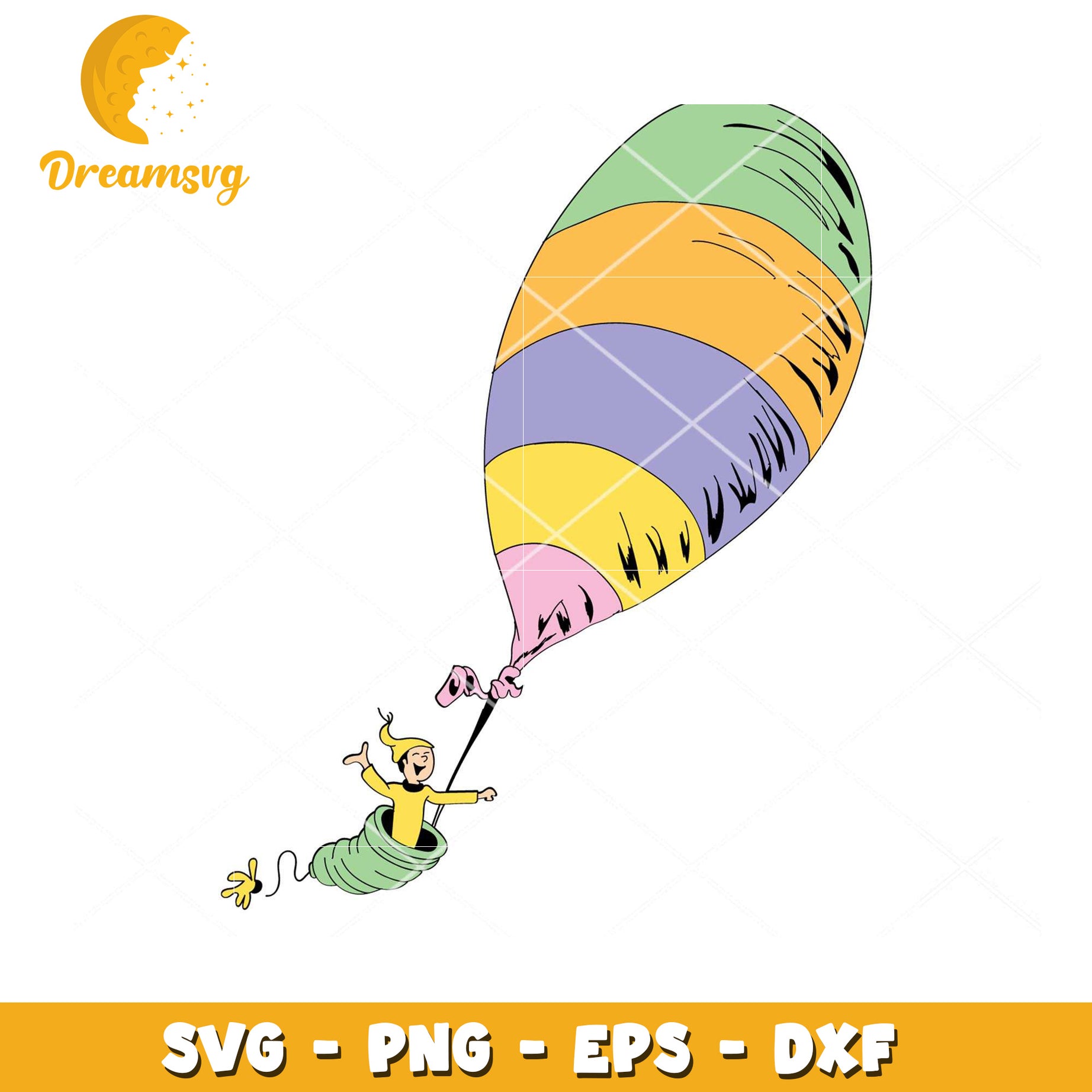Colorful Balloon Adventure SVG Design for Instant Download Kids