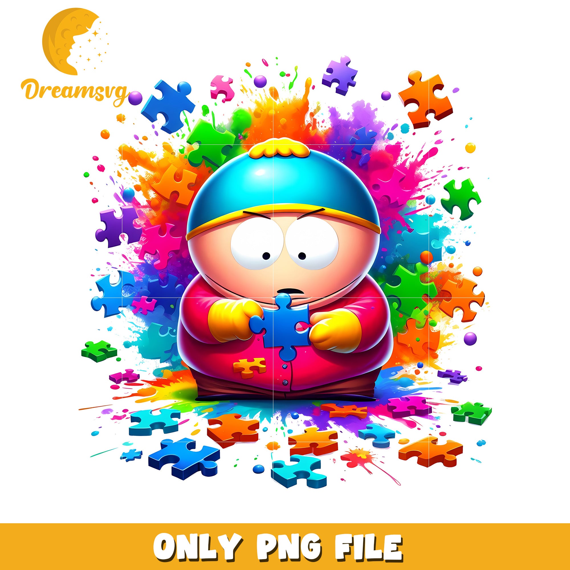 Colorful Cartoon Puzzle Character Fun PNG Image Download