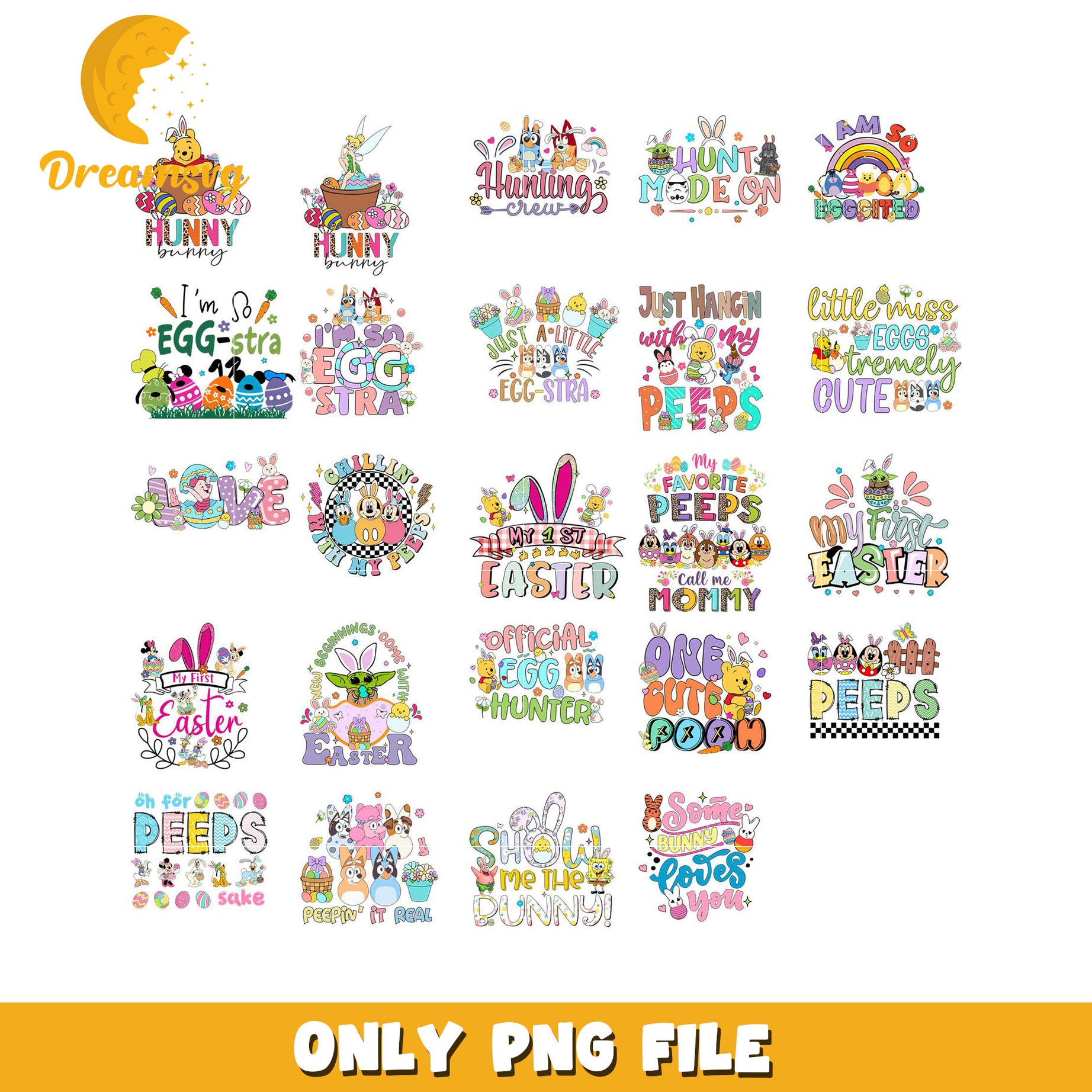 Colorful Easter Bundle PNG for Fun Spring Celebrations