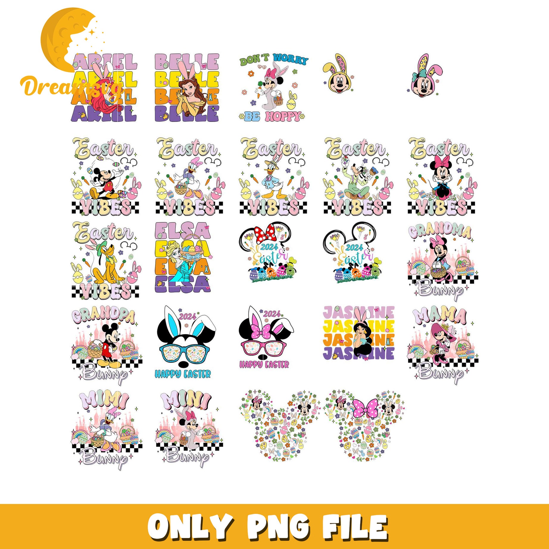 Colorful Easter Character Bundle PNG for Creative Projects