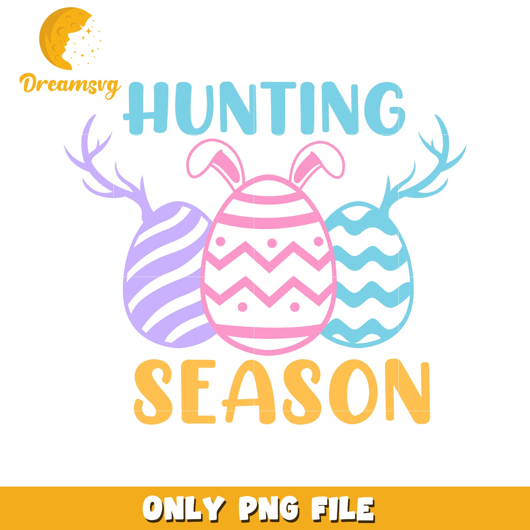 Colorful Easter Eggs Design for Spring Hunting Season PNG