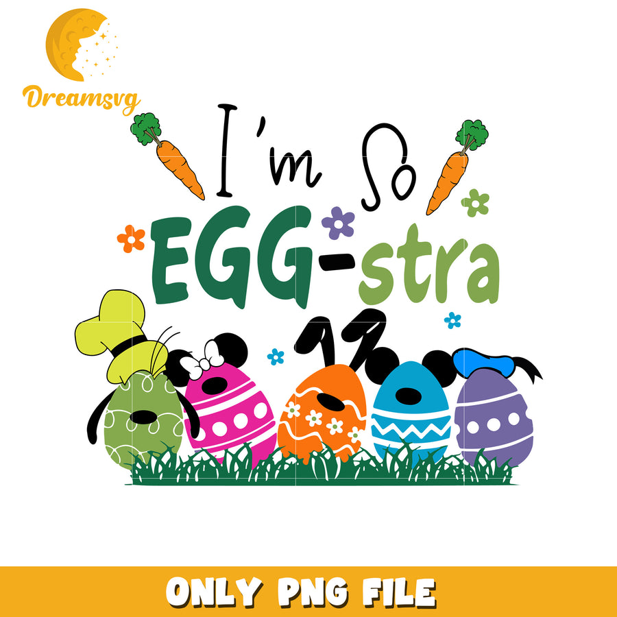 Colorful Easter Eggs and Cute Characters PNG Design 