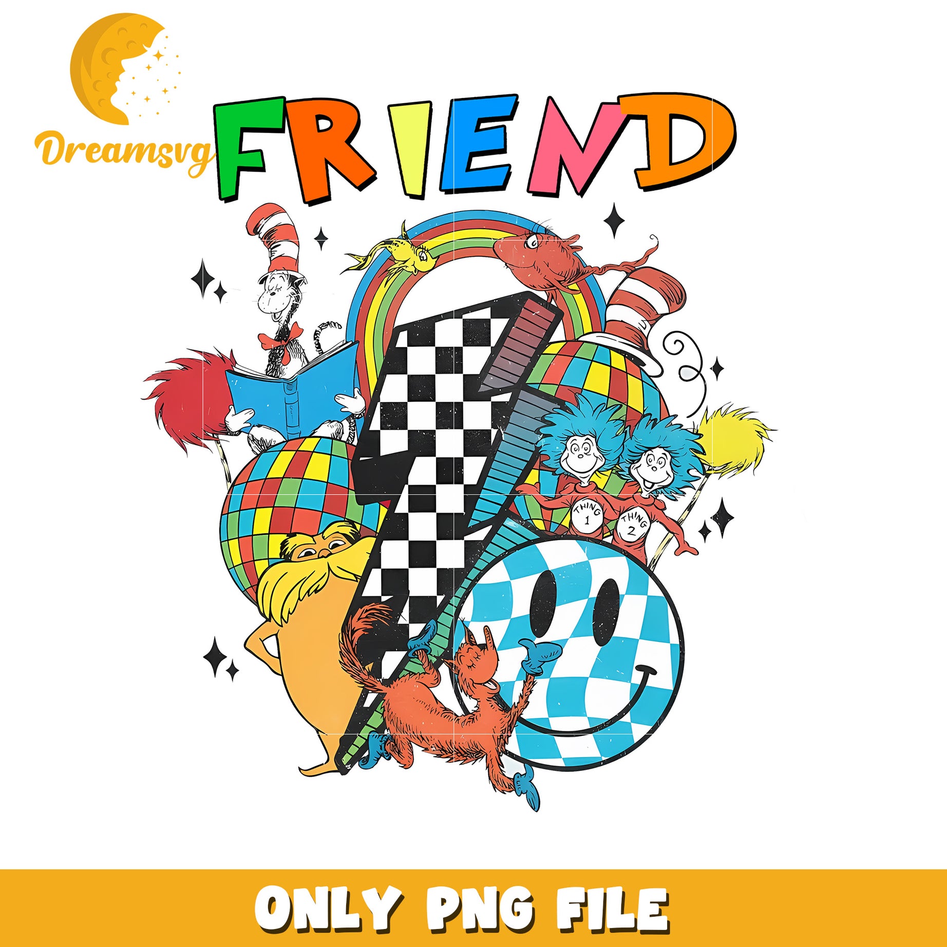 Colorful Friend Design PNG File for Fun and Creative Projects