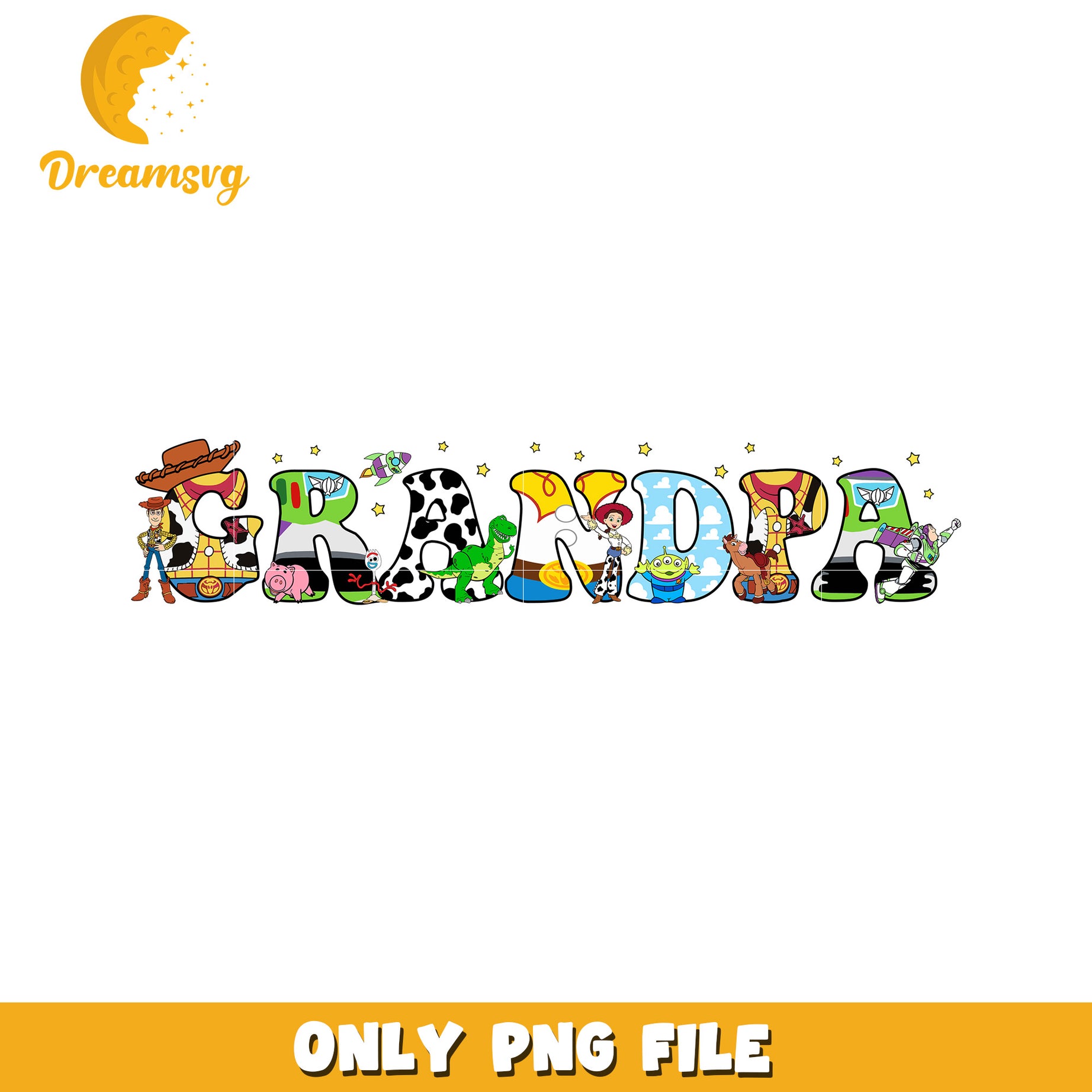 Colorful Grandpa Design PNG Ideal for Celebrations