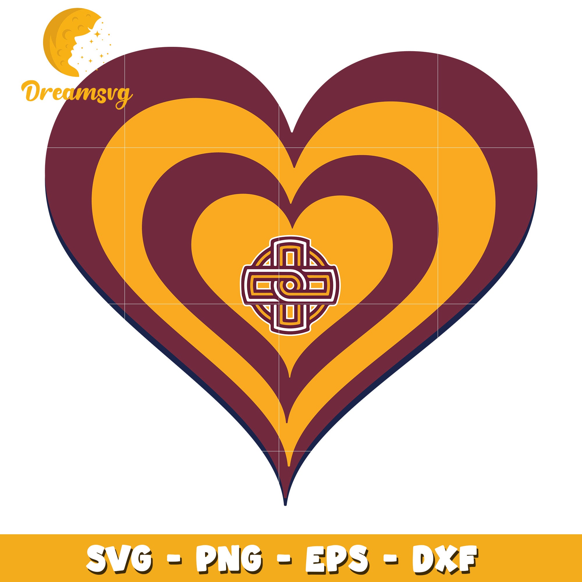 Colorful Heart Design with Celtic Knot SVG for Crafts and More