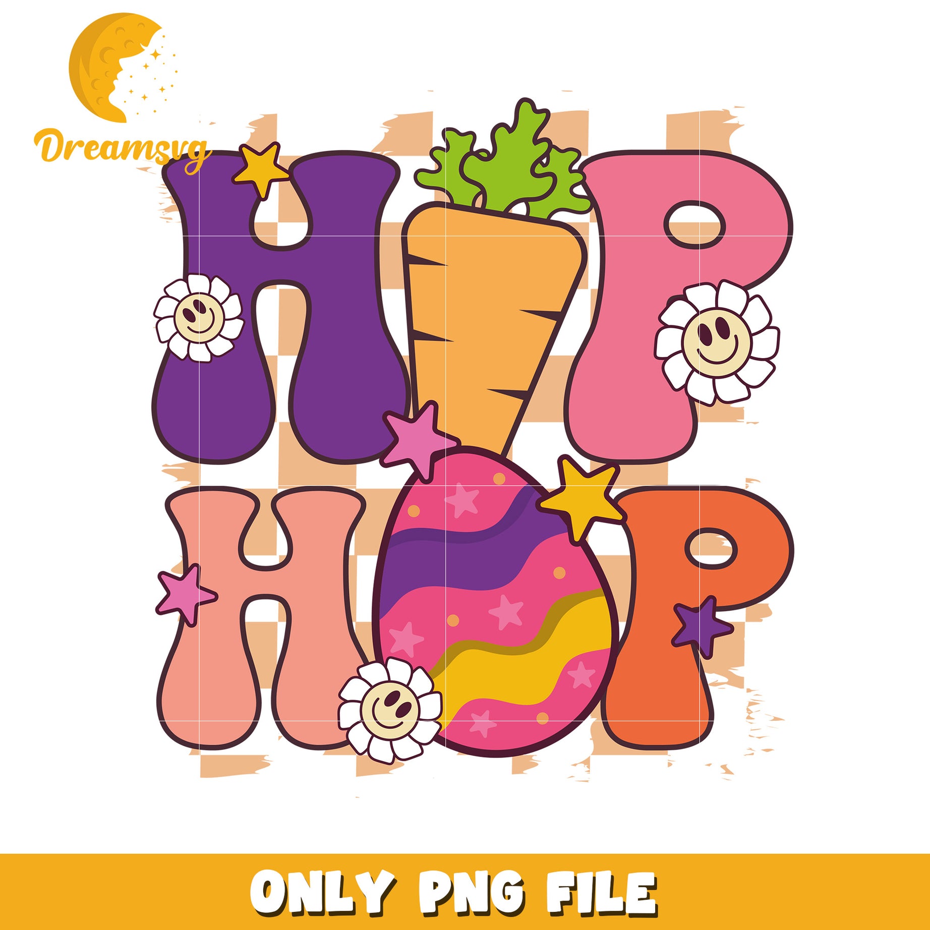 Colorful Hip Hop Design Featuring Easter Elements PNG File