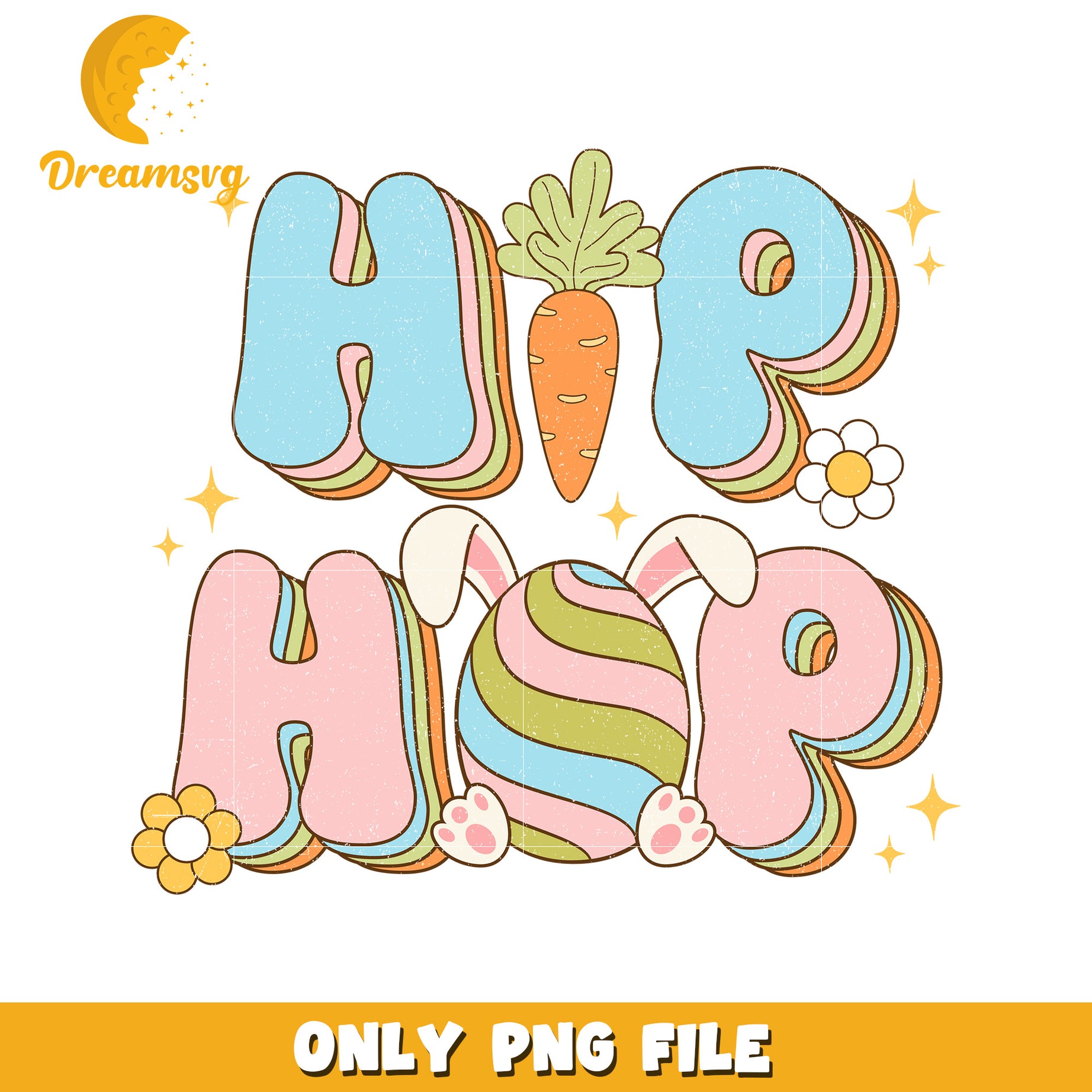 Colorful Hip Hop Easter Design PNG for Celebrations