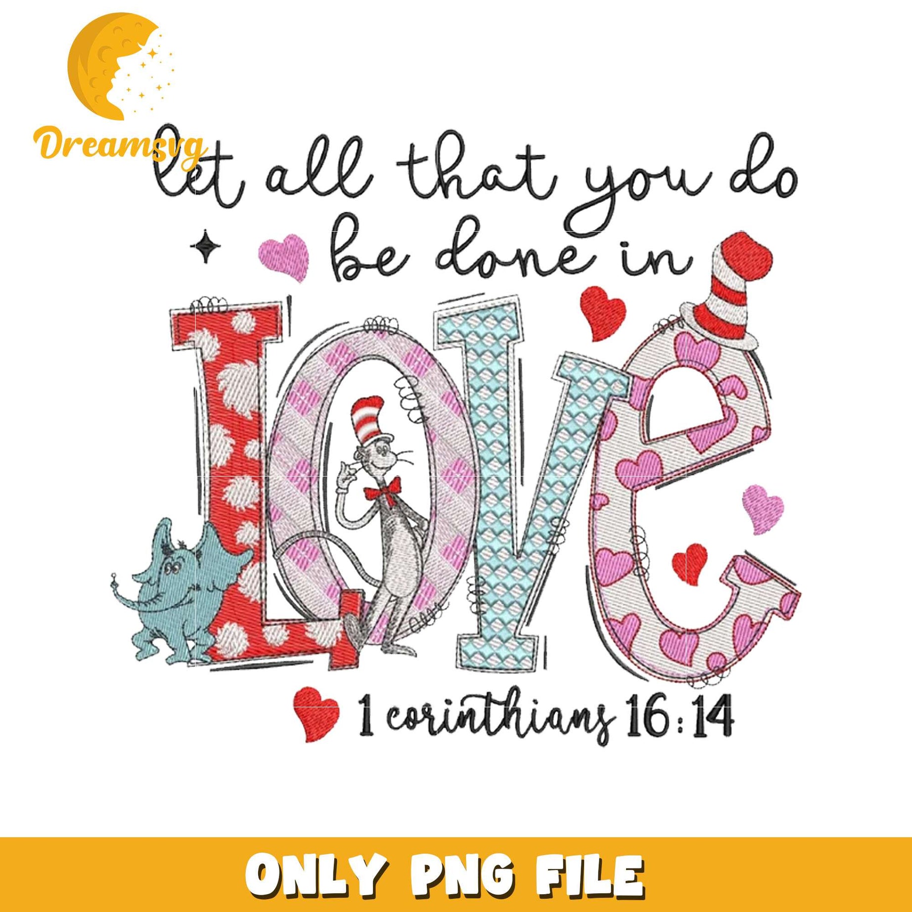 Colorful Love Quote Design for SVG Printable PNG File