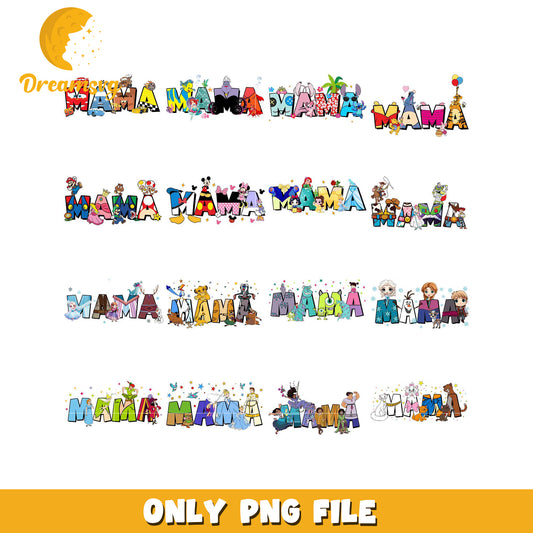 Colorful Mama Design Bundle PNG for Creative Projects