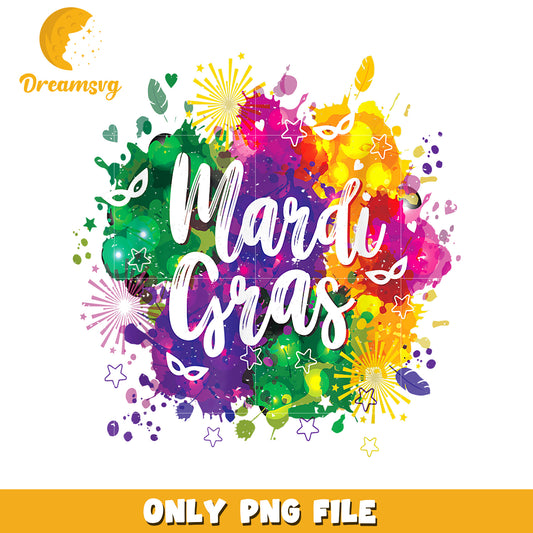 Colorful Mardi Gras font design png, Mardi Gras font png