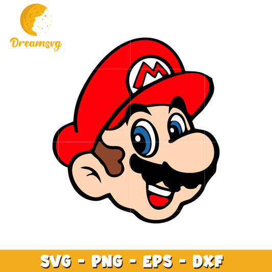 Colorful Mario Character SVG Clipart for Printing and Crafting