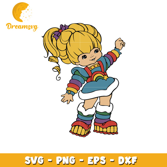 Colorful Retro Girl SVG for Crafting and Design Projects
