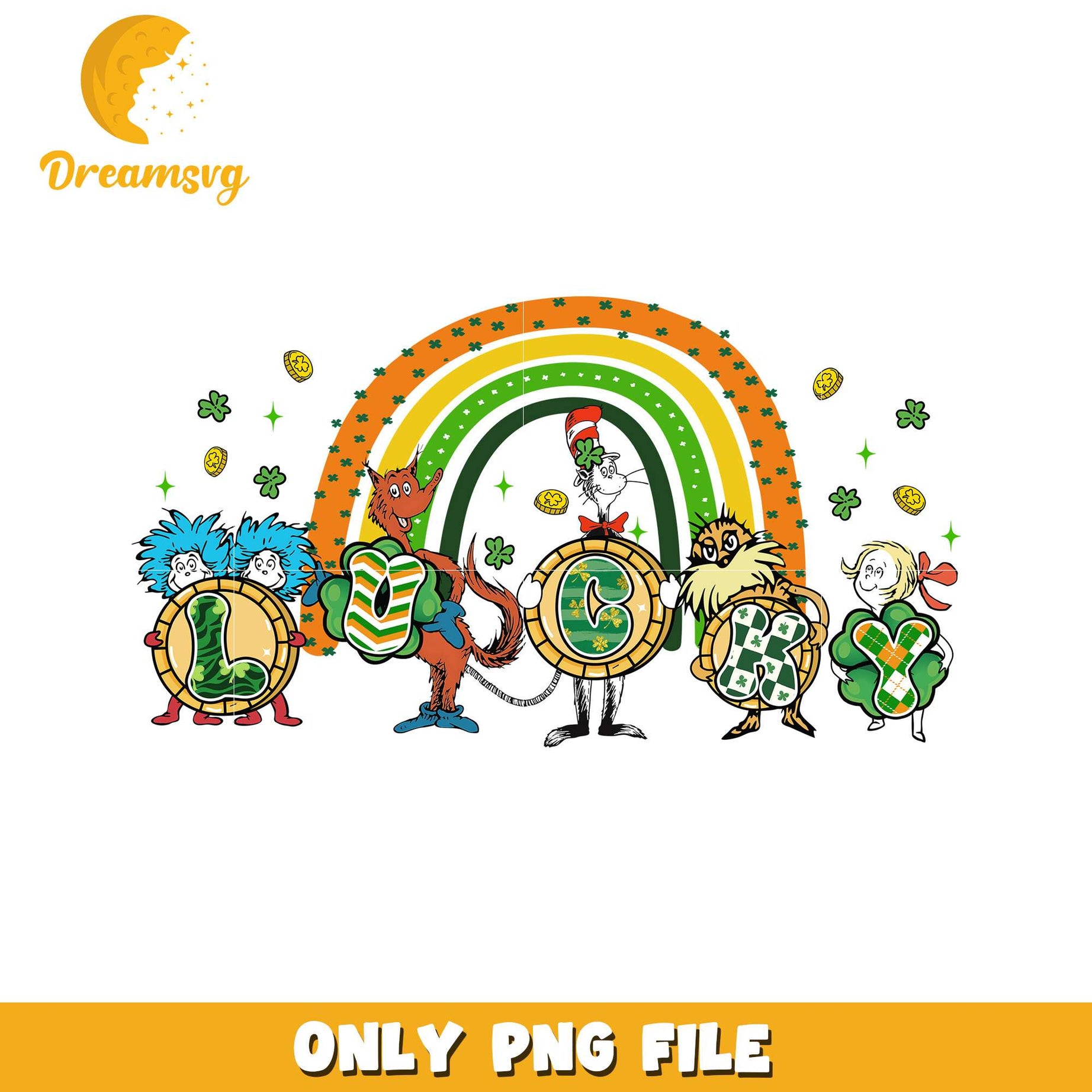 Colorful St Patricks Day Characters PNG File Download