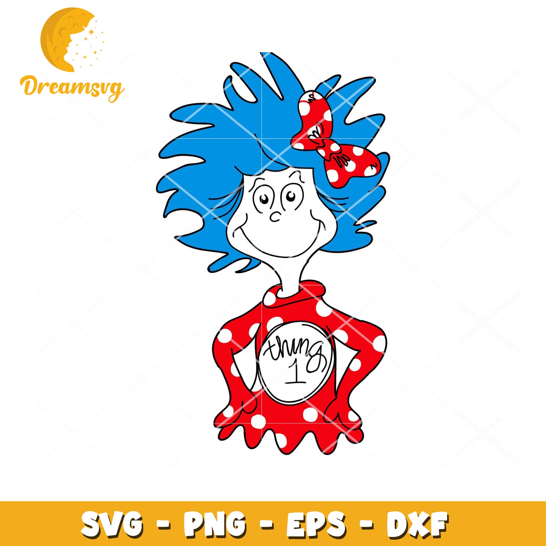 Colorful Thing One SVG File Instant Download for Crafting Projects