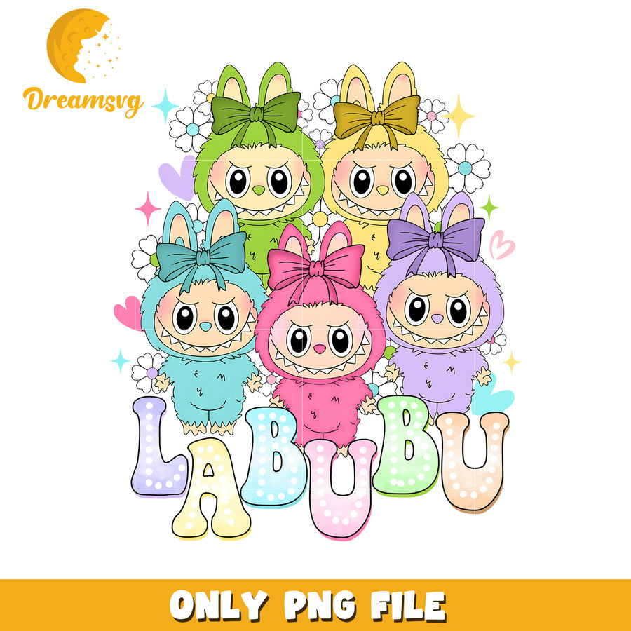 Colorful characters labubu png, labubu keychain png, labubu dolls png