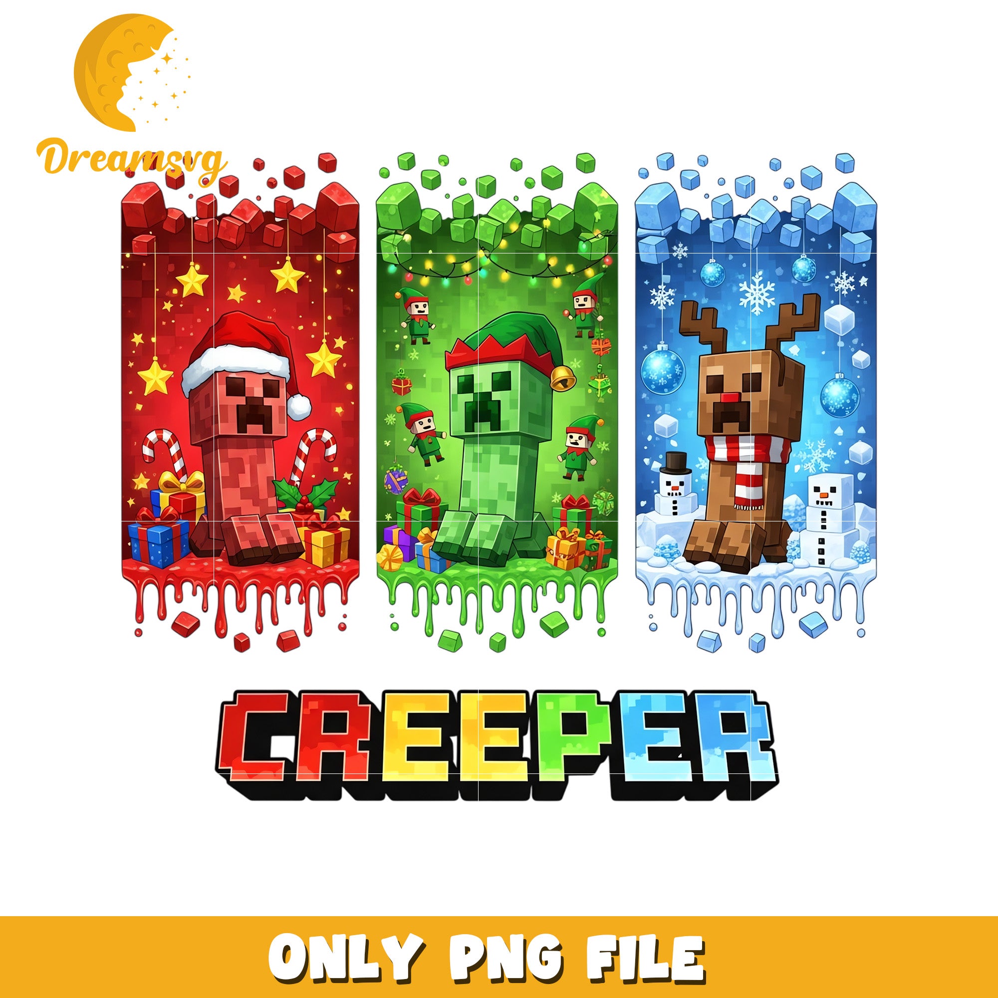 Colorful creeper png, christmas music​ png, christmas​ decor png