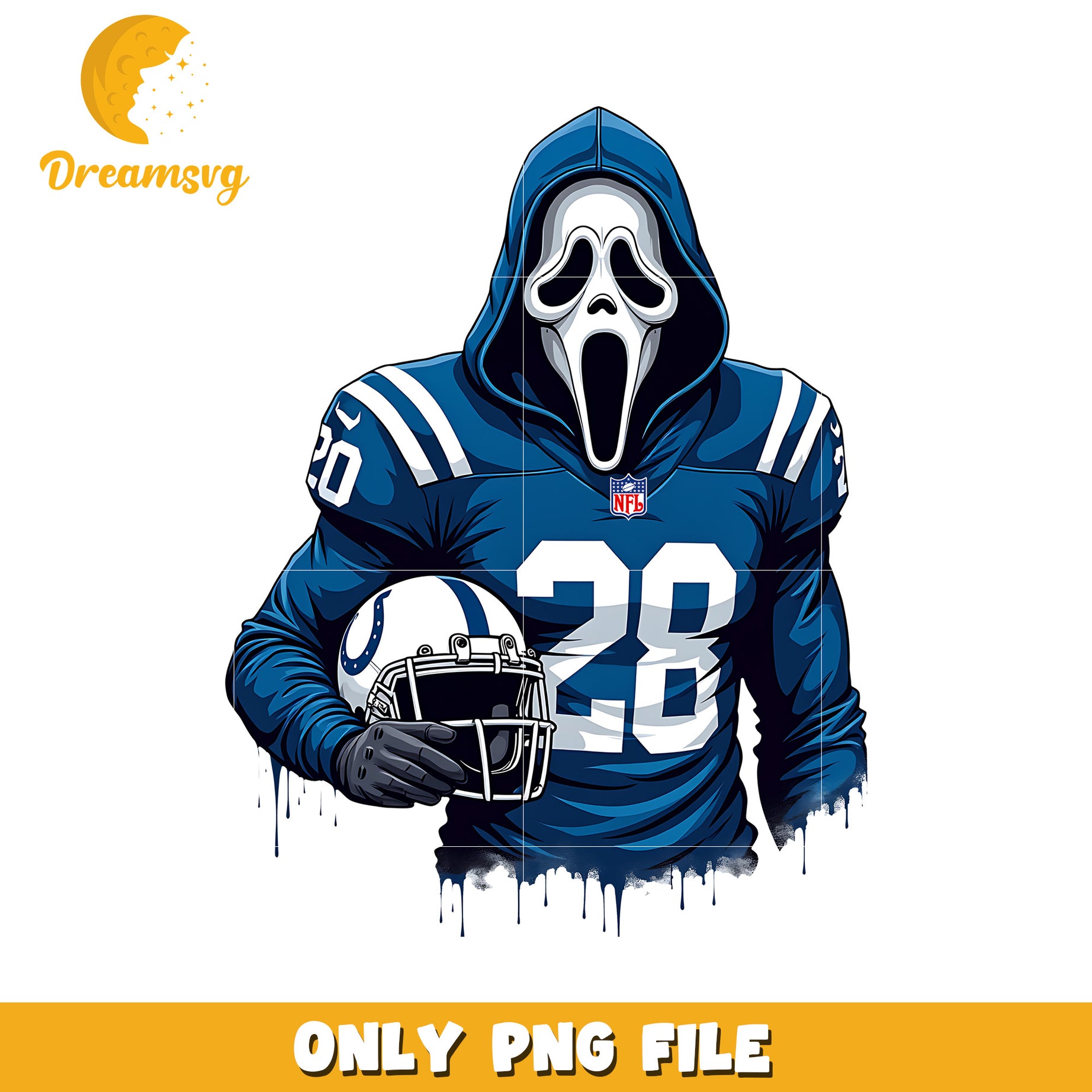 Colts ghost face png, nfl png, national football league png