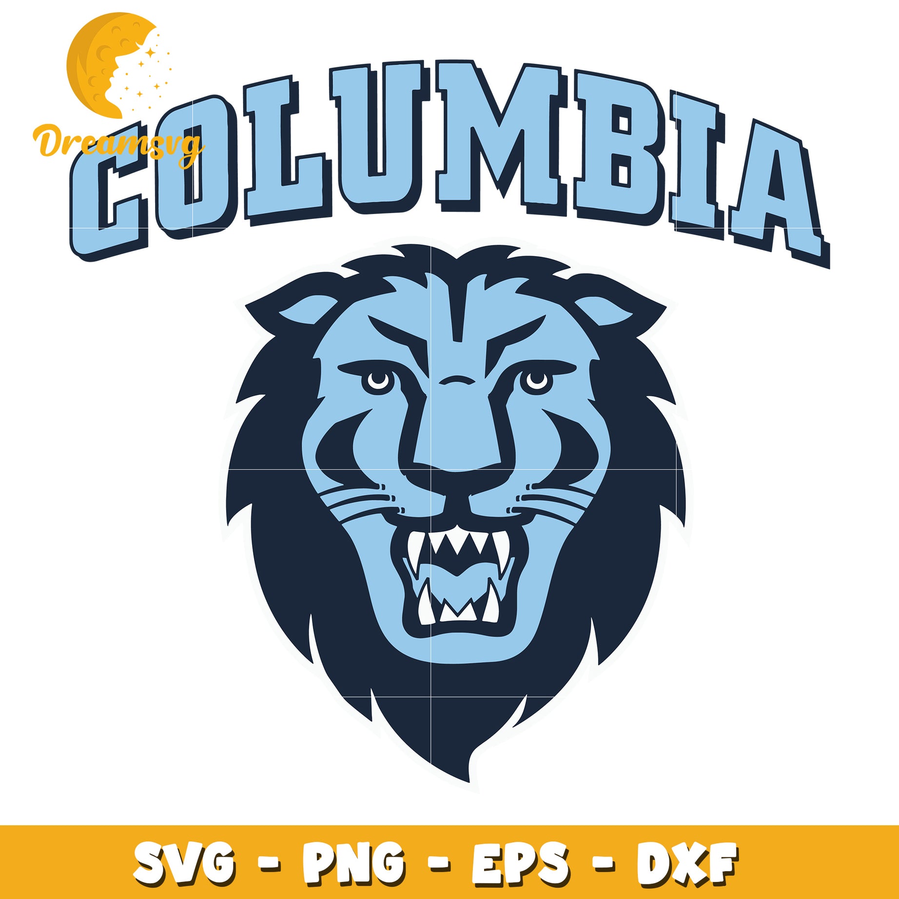 Columbia Lion Mascot SVG PNG EPS DXF