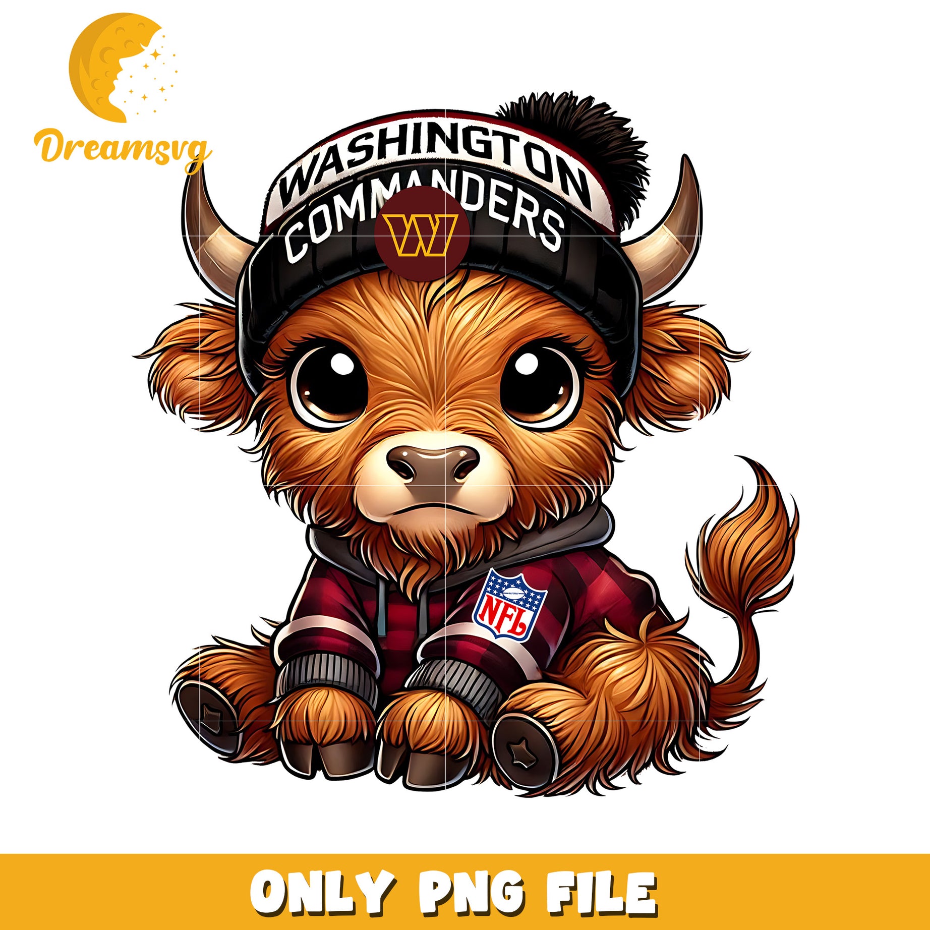 Commanders cute bull png, american football png, super bowl png