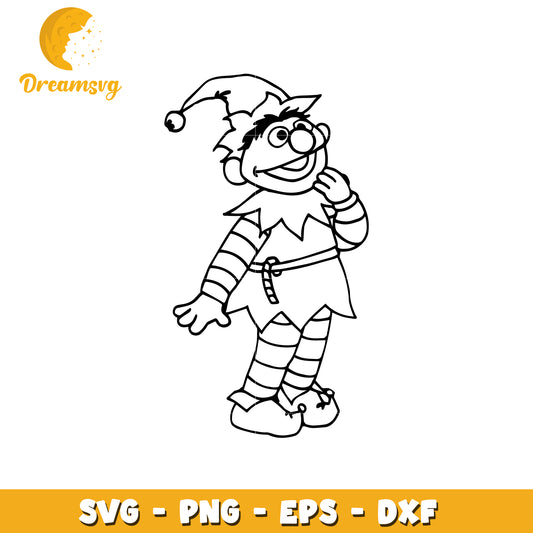 Cookie Monster Elf SVG Cut File