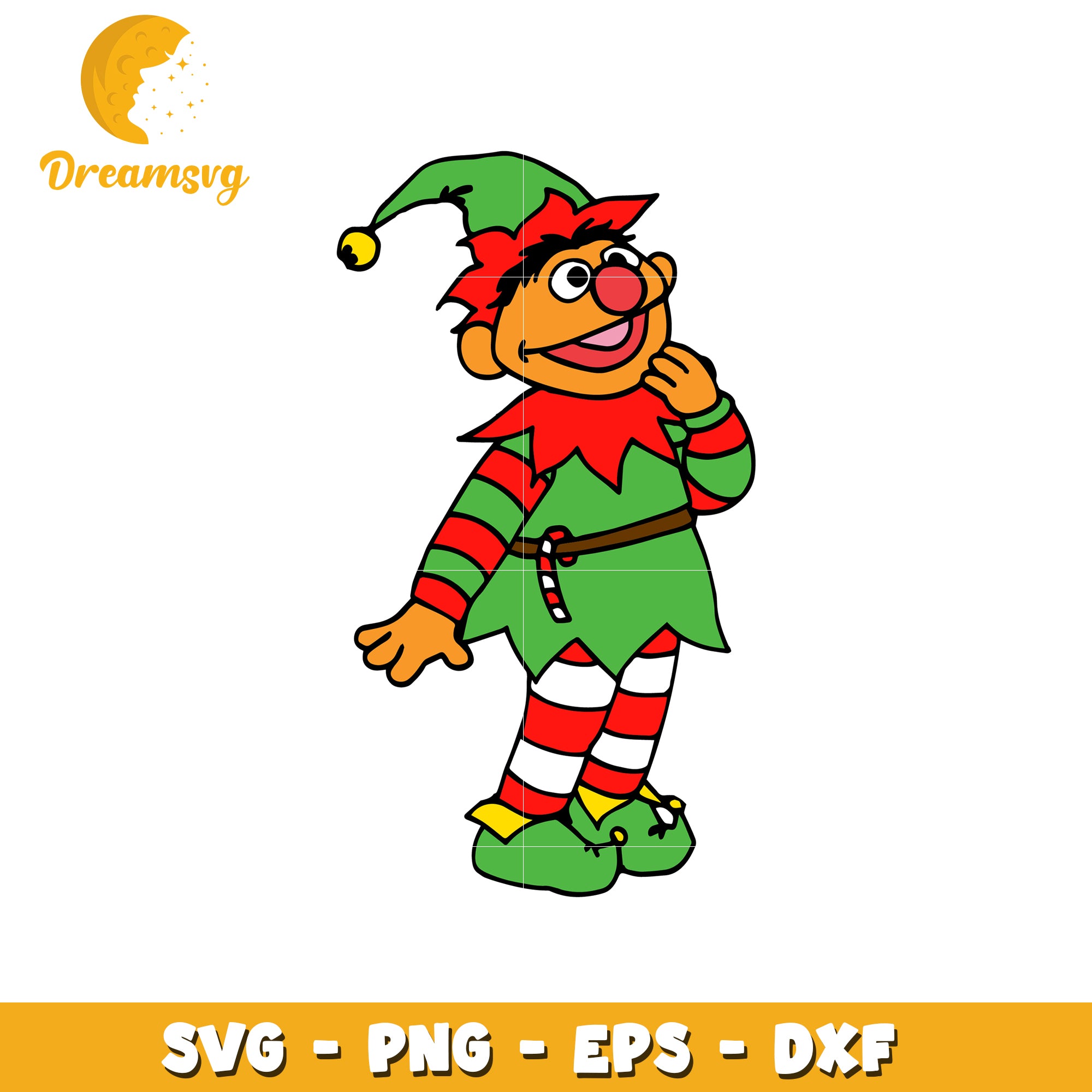 Cookie Monster Elf SVG PNG EPS DXF