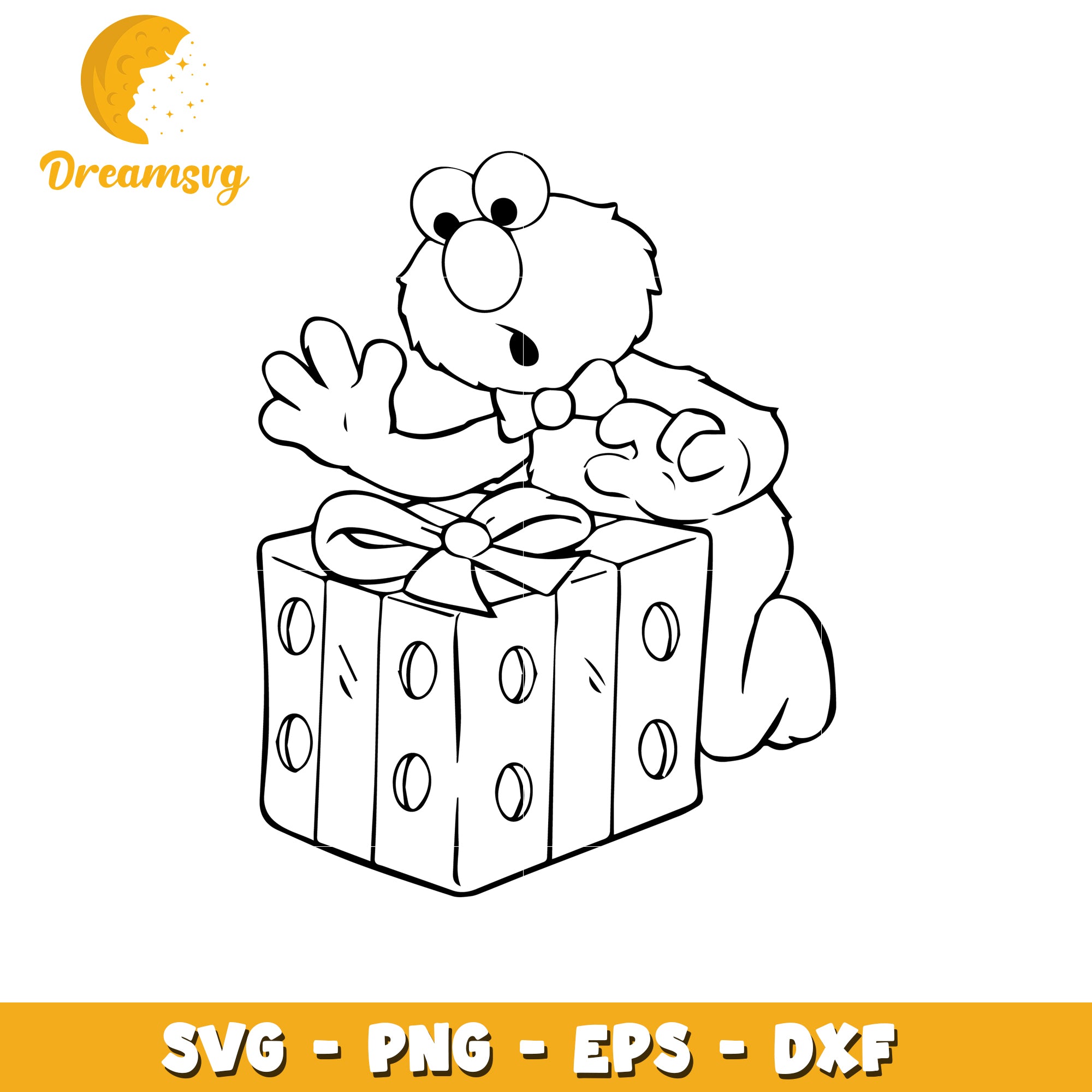 Cookie Monster Gift SVG Cut File