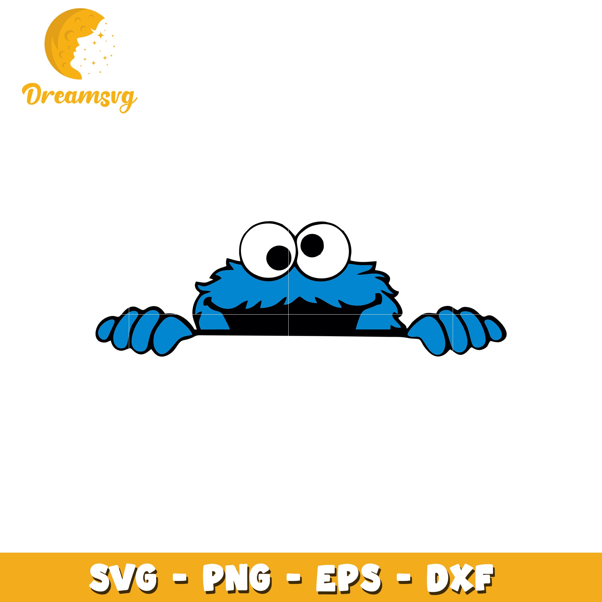Cookie Monster SVG Clipart for Fun Crafts and Projects Design