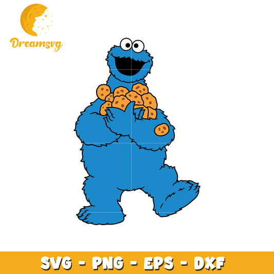 Cookie Monster SVG Design for Cutting Machines and Crafts