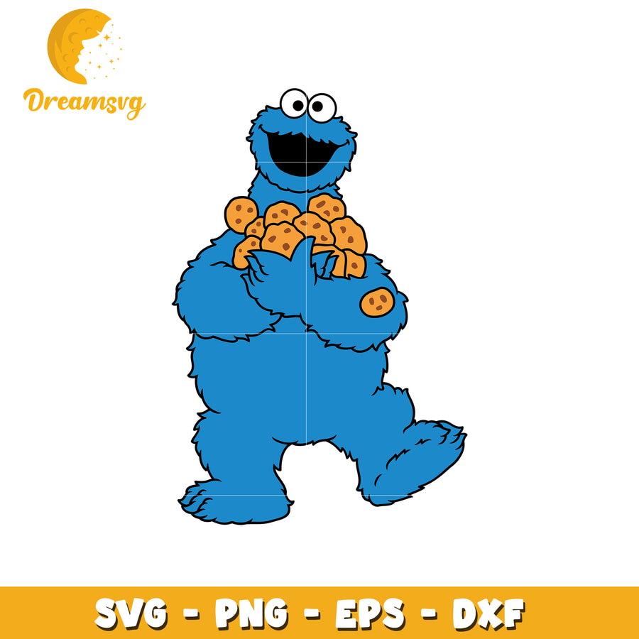 Cookie Monster SVG Design for Cutting Machines and Crafts