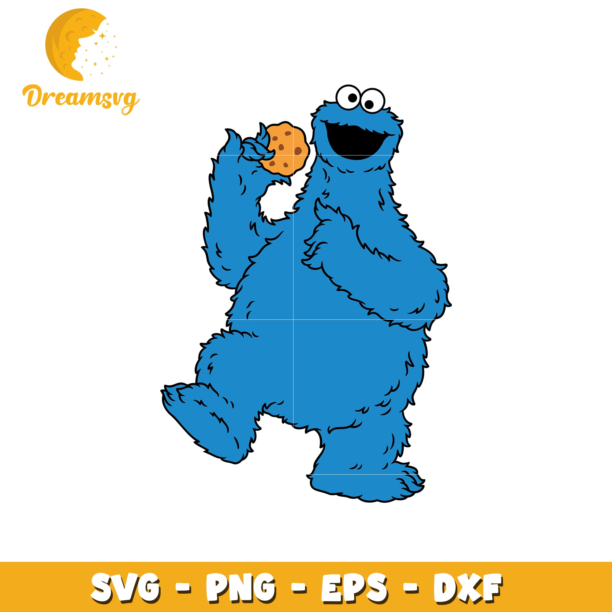 Cookie Monster SVG Design for Fun Crafts and Projects Online