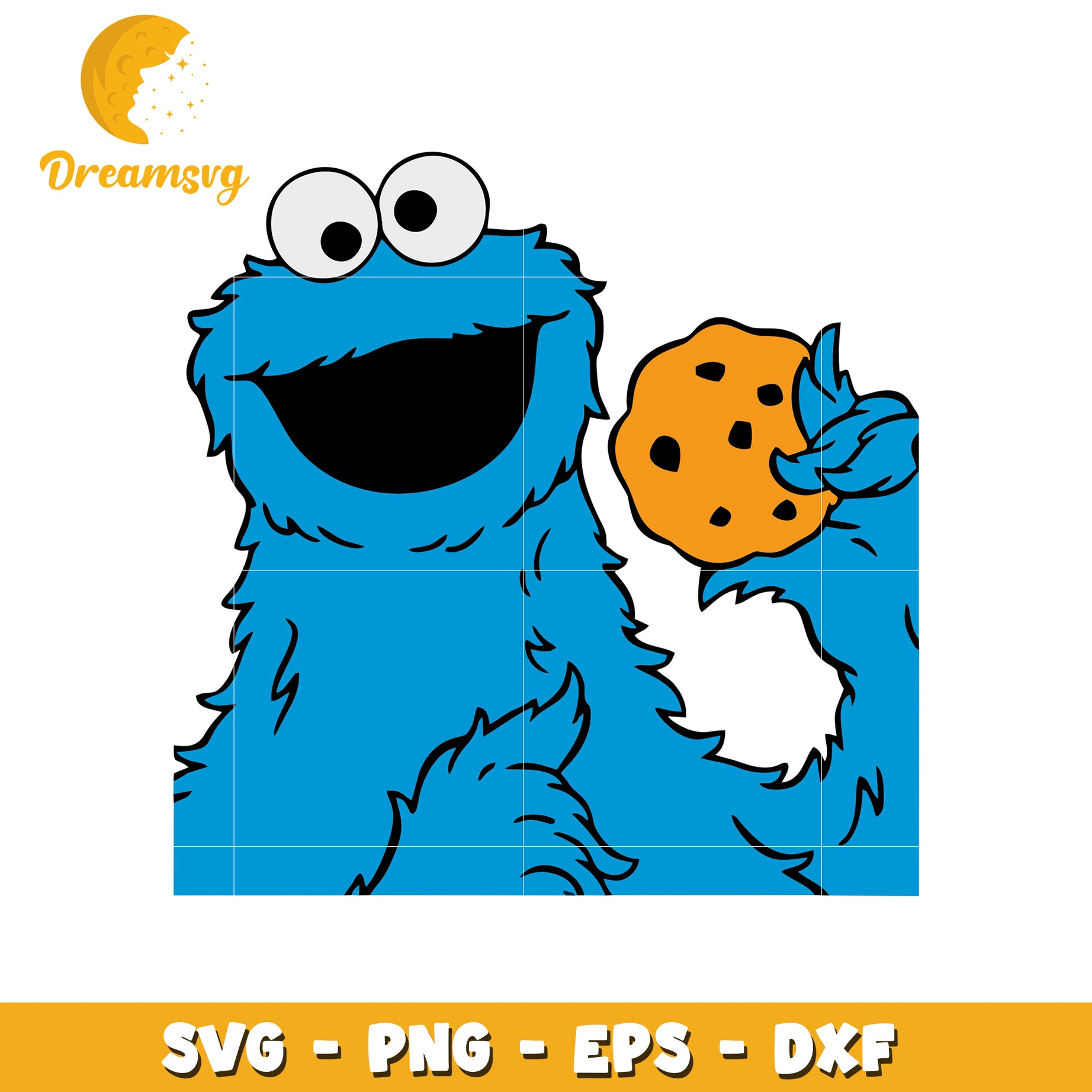 Cookie Monster SVG File for Crafting and Creative Projects