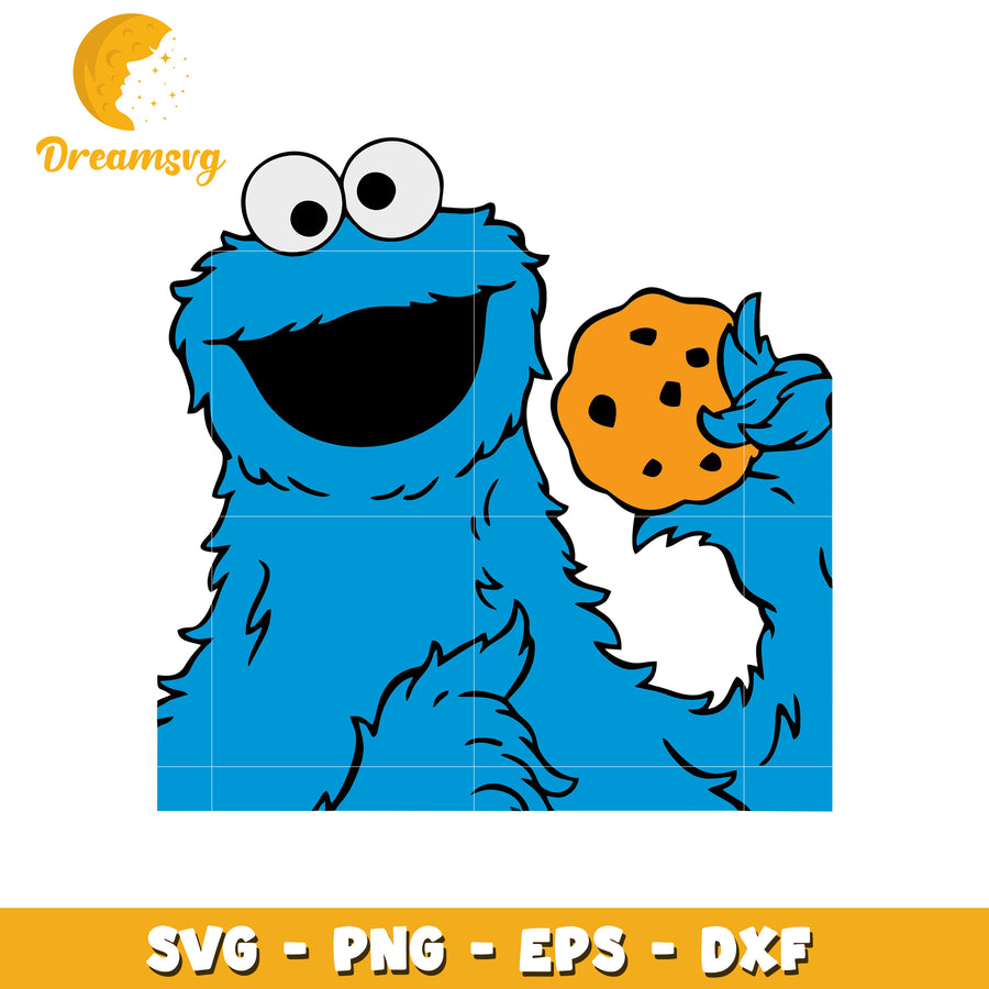 Cookie Monster SVG File for Crafting and Creative Projects